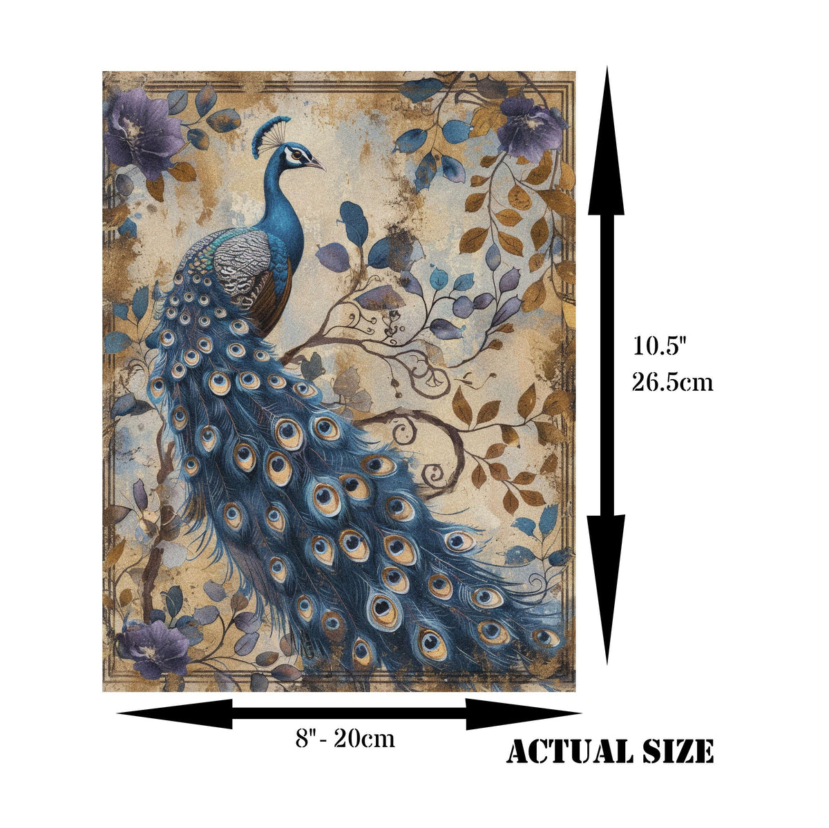 Vintage Grunge Rice Paper – for Decoupage Scrapbooking Cards Crafts