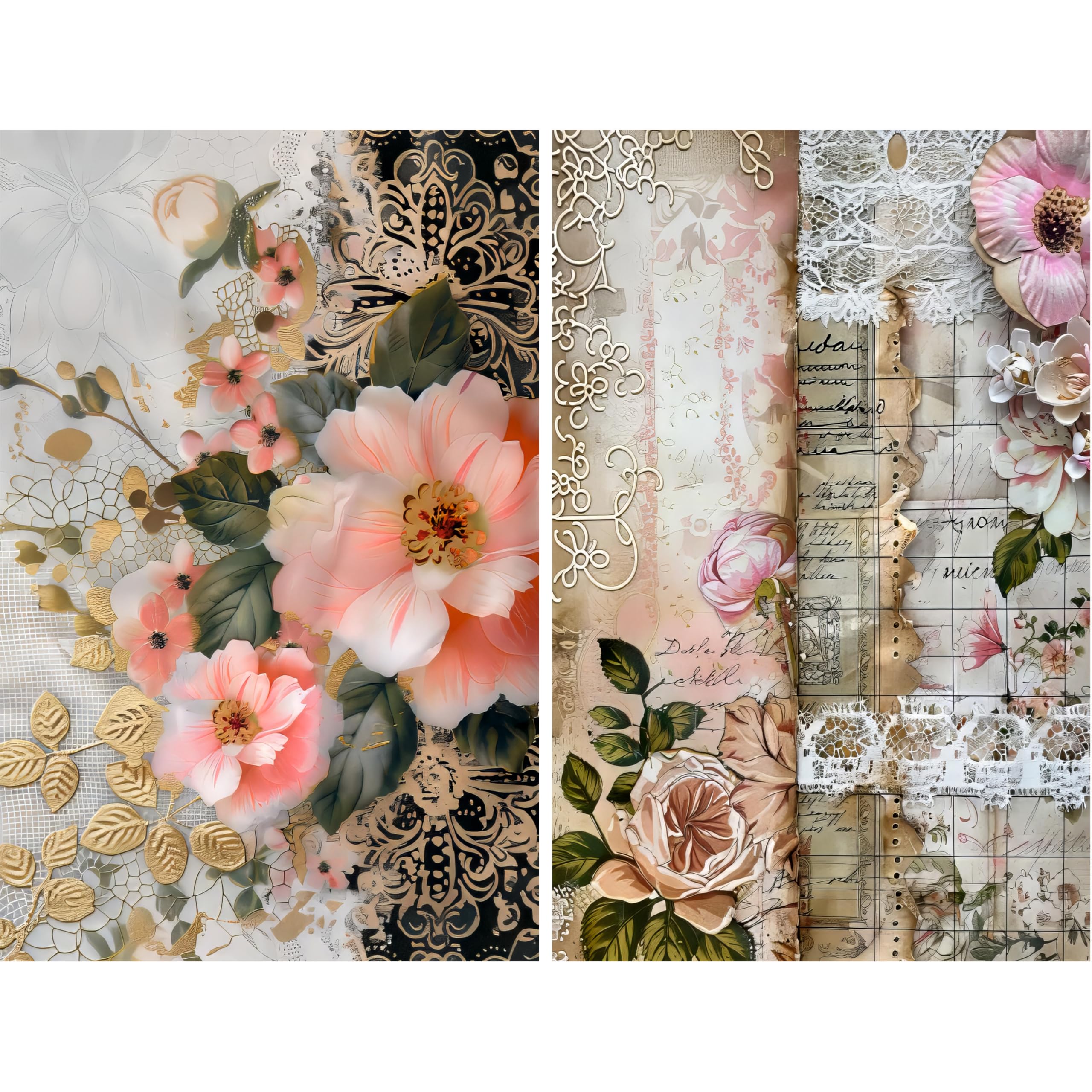 Decoupage Rice Paper, 20 x 26.5cm (6 Sheets) – 6x Decoupage Papers for Collage, Mixed Media, Card Making & Crafts, Decoupage by CRAFT KREATIVELY