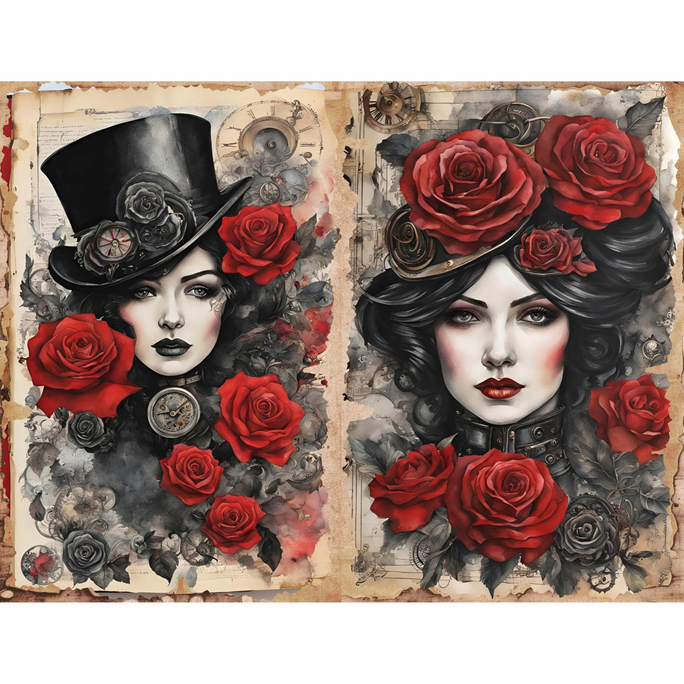 Decoupage Rice Paper, 20 x 26.5cm (6 Sheets) – 6x Decoupage Papers for Collage, Mixed Media, Card Making & Crafts, Decoupage by CRAFT KREATIVELY