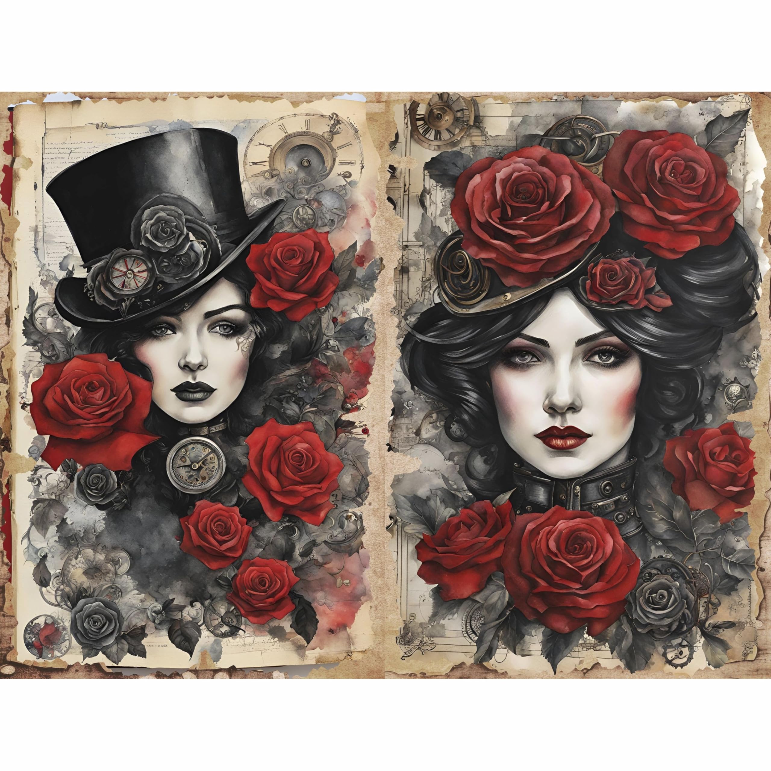 Decoupage Rice Paper, 20 x 26.5cm (6 Sheets) – 6x Decoupage Papers for Collage, Mixed Media, Card Making & Crafts, Decoupage by CRAFT KREATIVELY