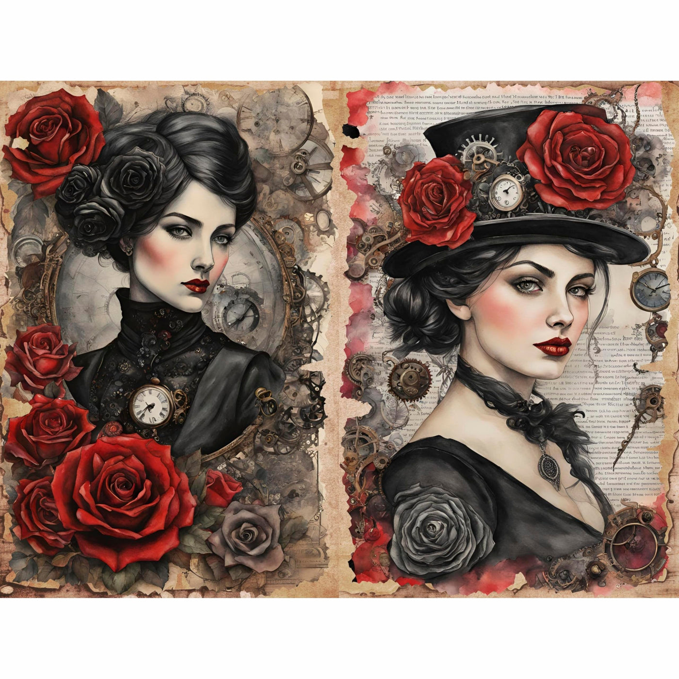Decoupage Rice Paper, 20 x 26.5cm (6 Sheets) – 6x Decoupage Papers for Collage, Mixed Media, Card Making & Crafts, Decoupage by CRAFT KREATIVELY