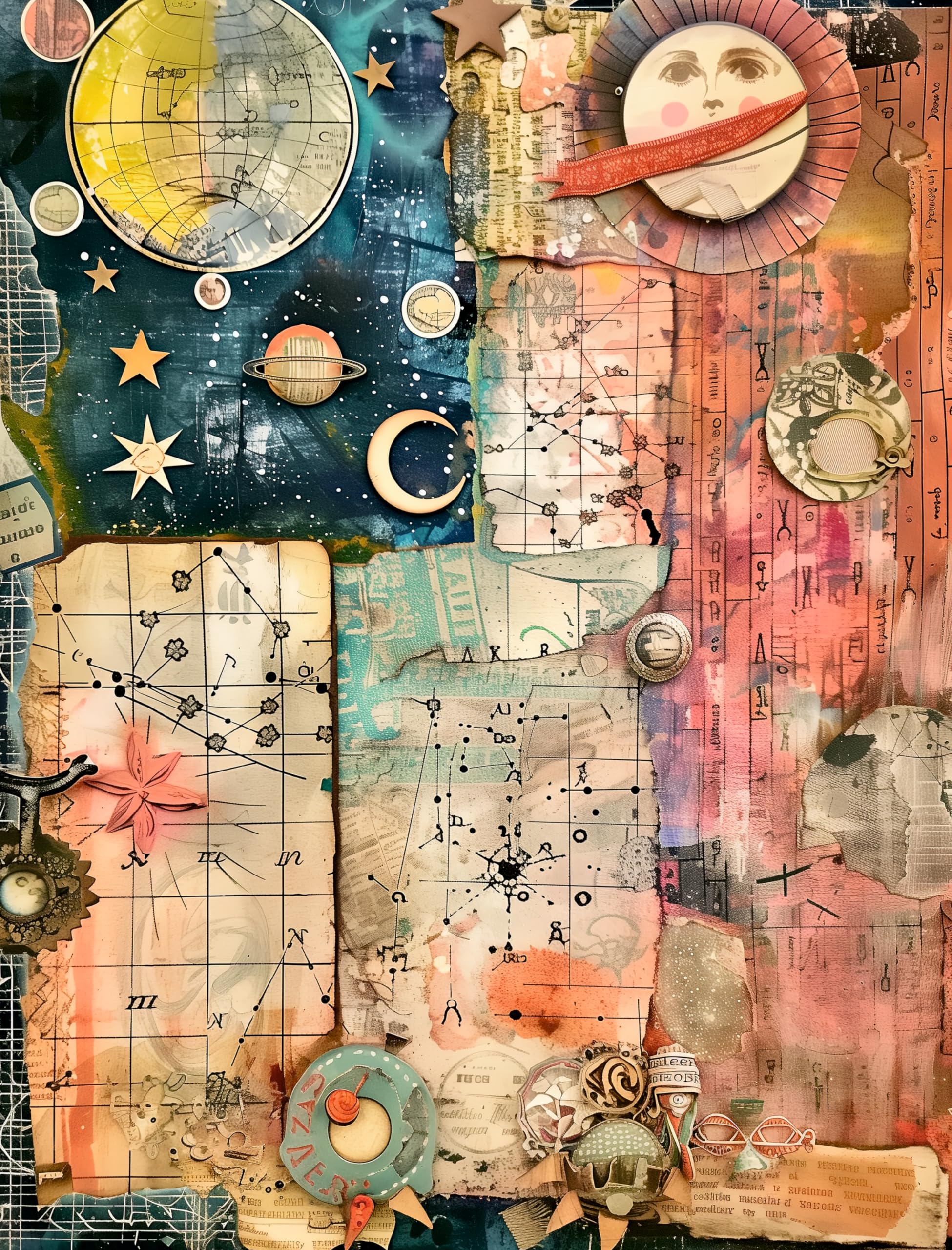 Decoupage Rice Paper, 20 x 26.5cm (6 Sheets) – 6x Decoupage Papers for Collage, Mixed Media, Card Making & Crafts, Decoupage by CRAFT KREATIVELY