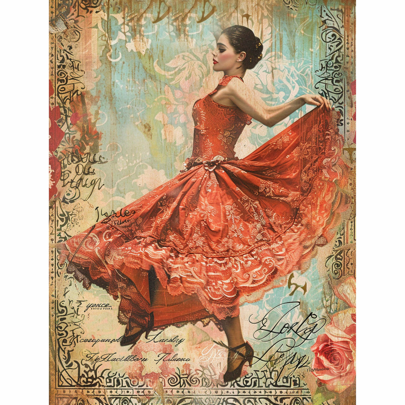 Decoupage Rice Paper, 20 x 26.5cm (6 Sheets) – 6x Decoupage Ballet Papers for Collage, Mixed Media, Card Making & Crafts, Decoupage by CRAFT KREATIVELY