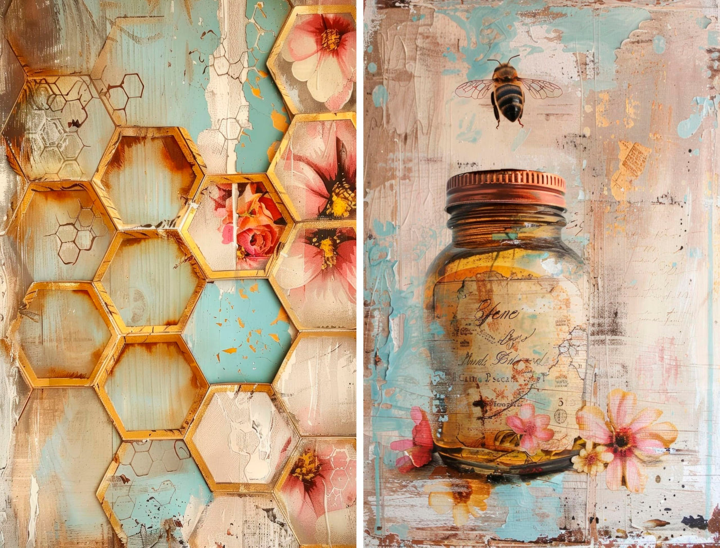 Decoupage Rice Papers - 6 Pieces | 6 Unique Designs | Versatile Decoupage Designs for Art Projects & Crafting by CRAFT KREATIVELY