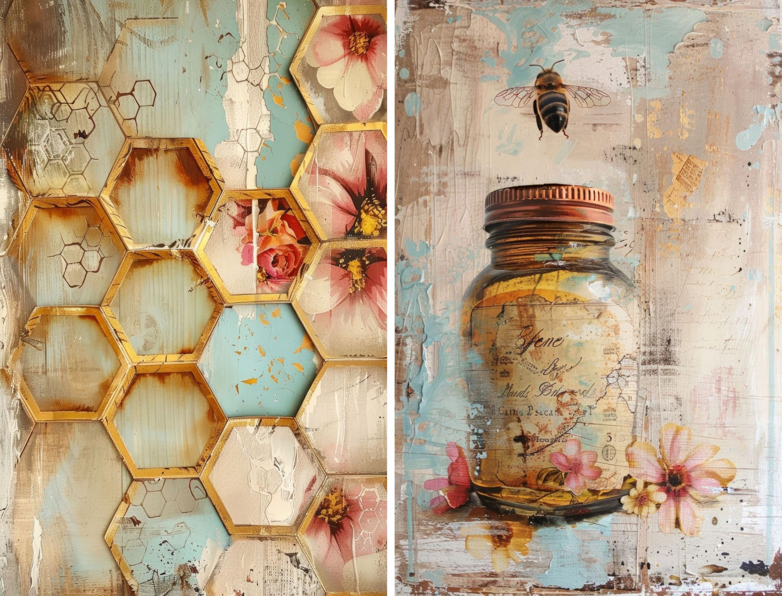 Decoupage Rice Papers - 6 Pieces | 6 Unique Designs | Versatile Decoupage Designs for Art Projects & Crafting by CRAFT KREATIVELY