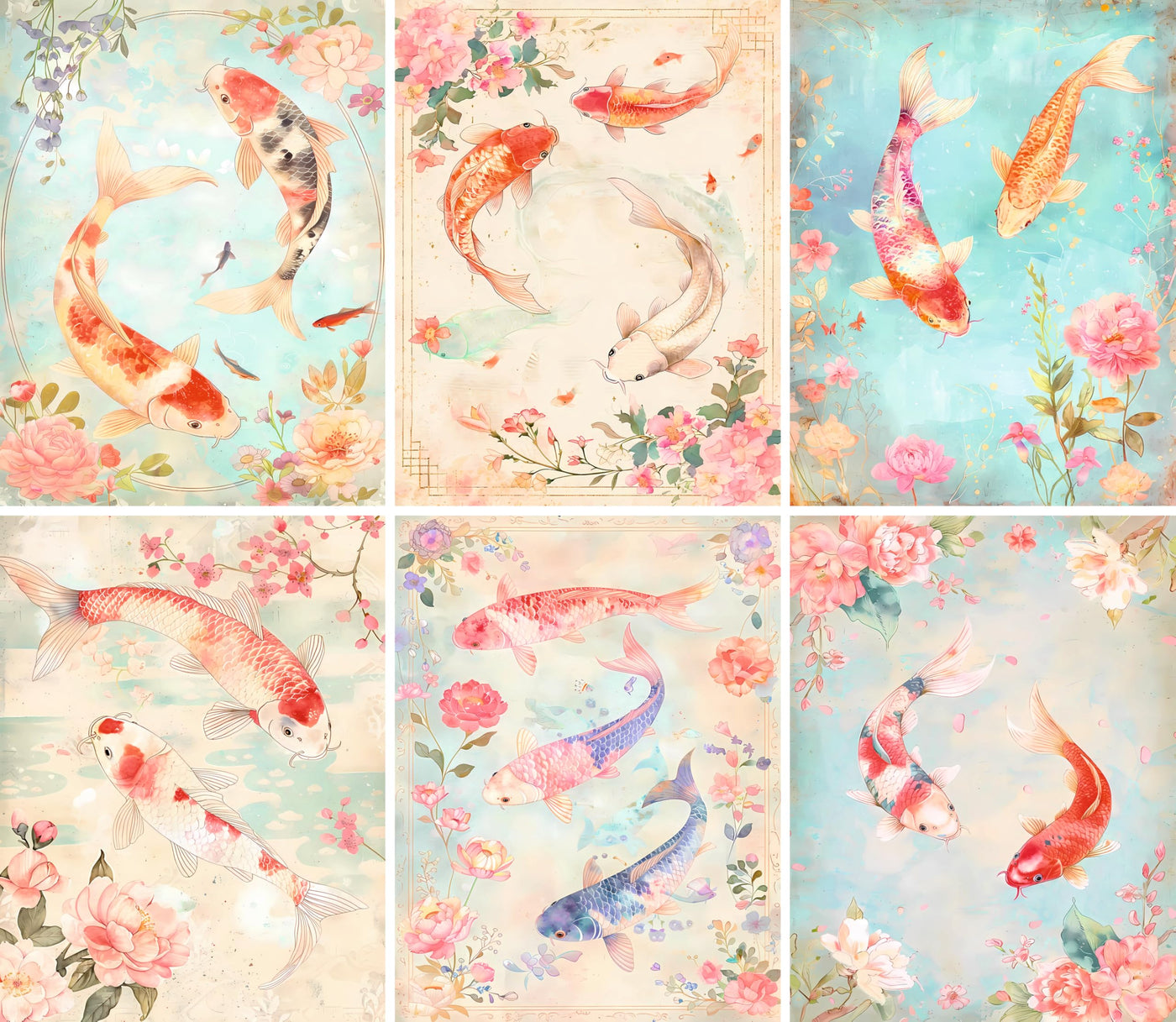 Decoupage Rice Paper, 20 x 26.5cm(6 Sheets) – 6x Decoupage Papers for Collage, Mixed Media, Card Making & Crafts, Decoupage by CRAFT KREATIVELY
