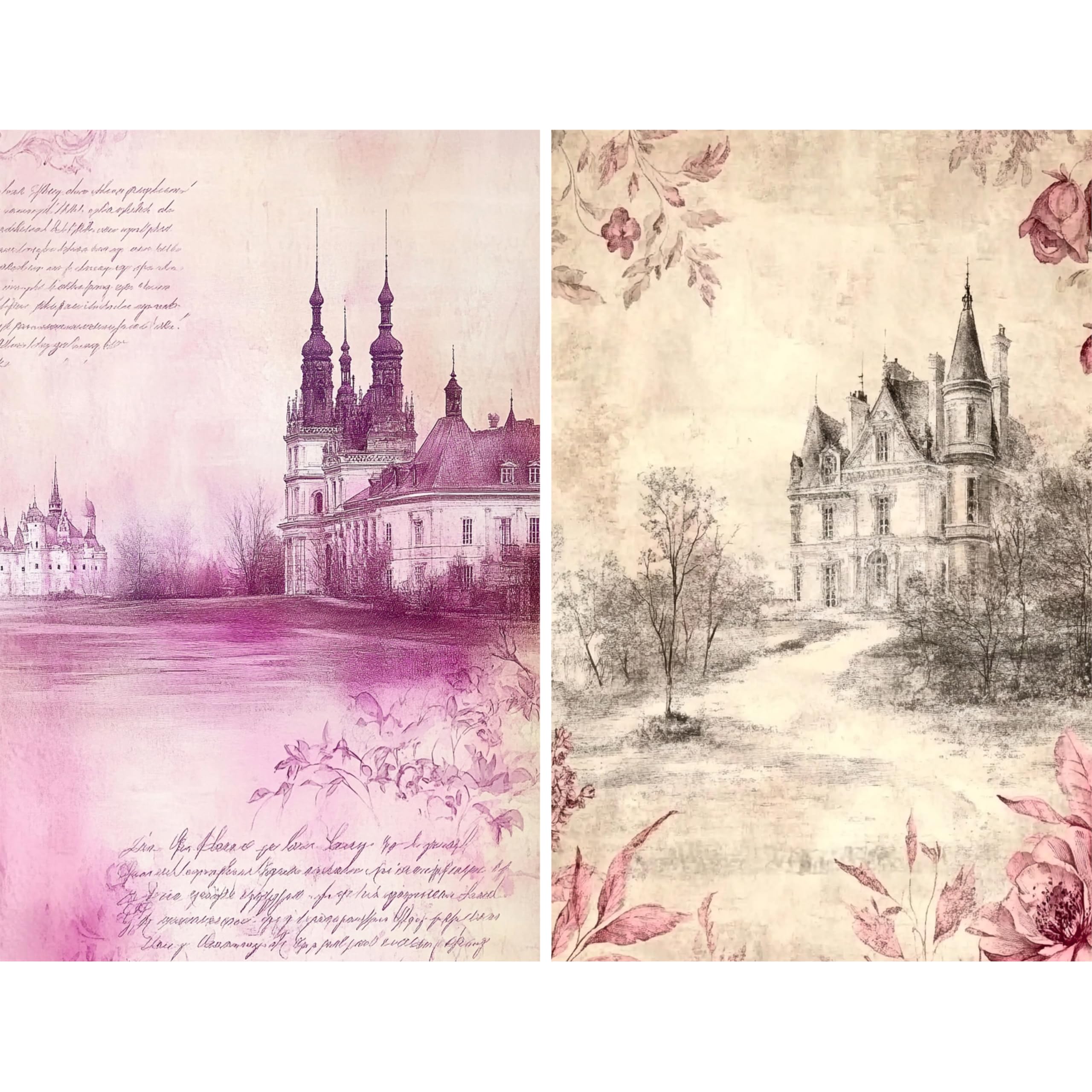 Decoupage Rice Paper, 20 x 26.5cm (6 Sheets) – 6x Decoupage Papers for Collage, Mixed Media, Card Making & Crafts, Decoupage by CRAFT KREATIVELY