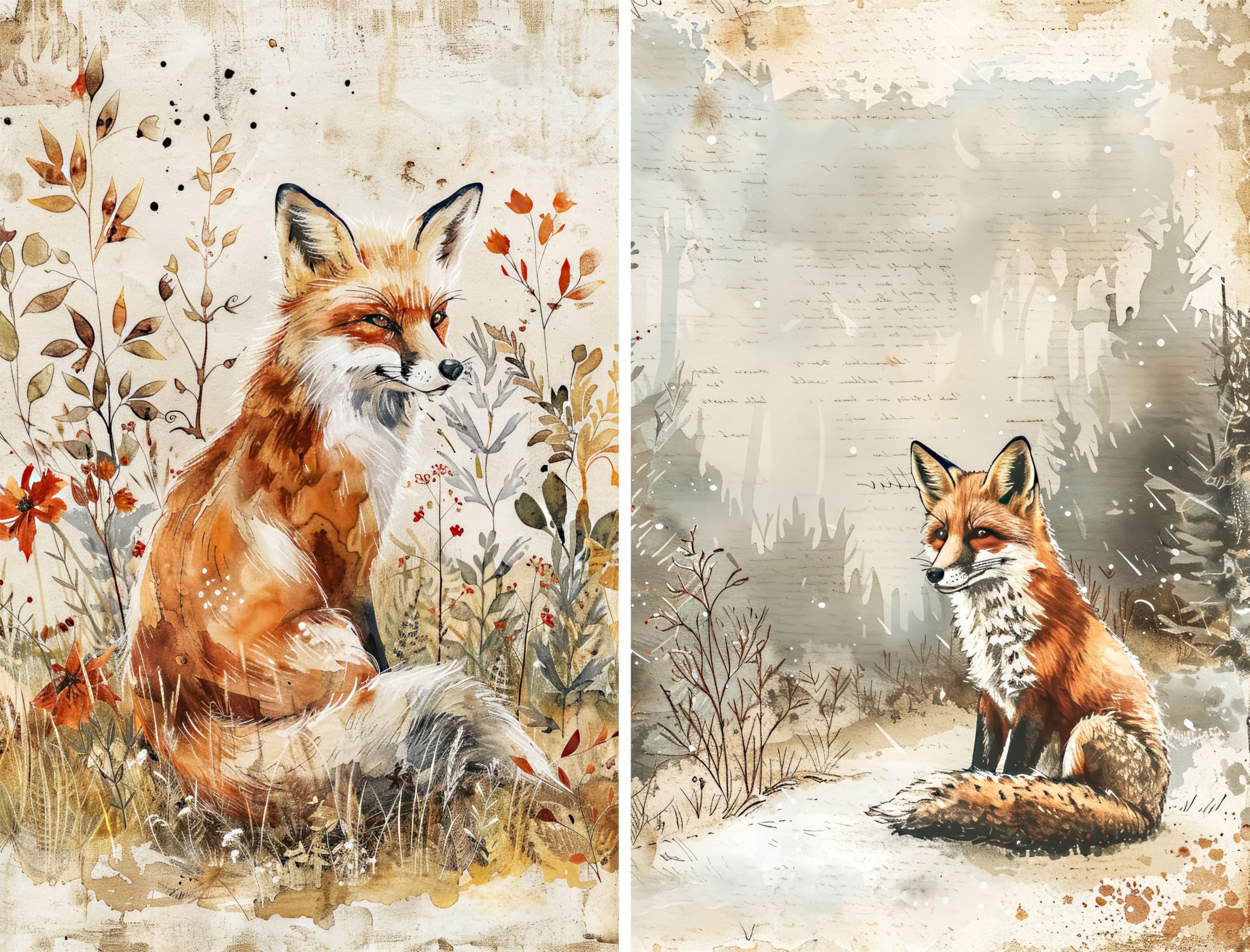 Animal Rice Papers – Decoupage Paper 6x Designs for Collage, Mixed Media, Card Making & Crafts, Decoupage by CRAFT KREATIVELY