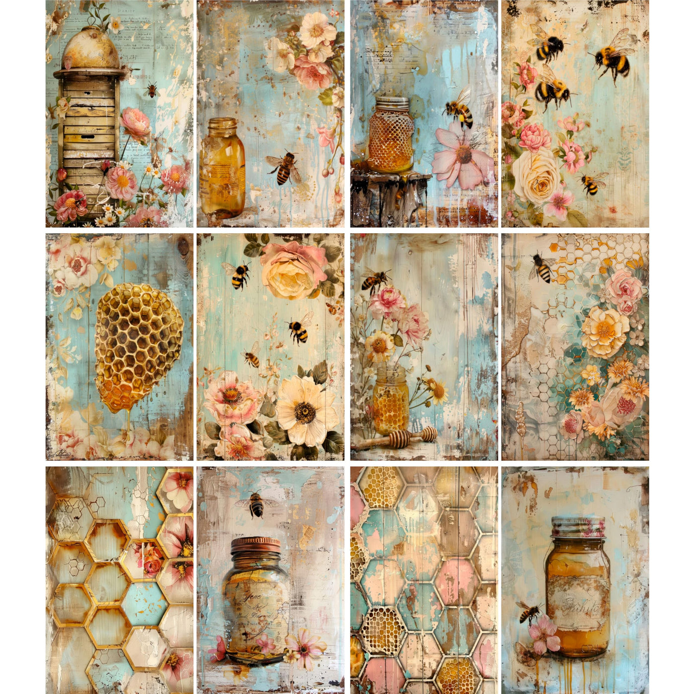 Decoupage Rice Papers - 6 Pieces | 6 Unique Designs | Versatile Decoupage Designs for Art Projects & Crafting by CRAFT KREATIVELY