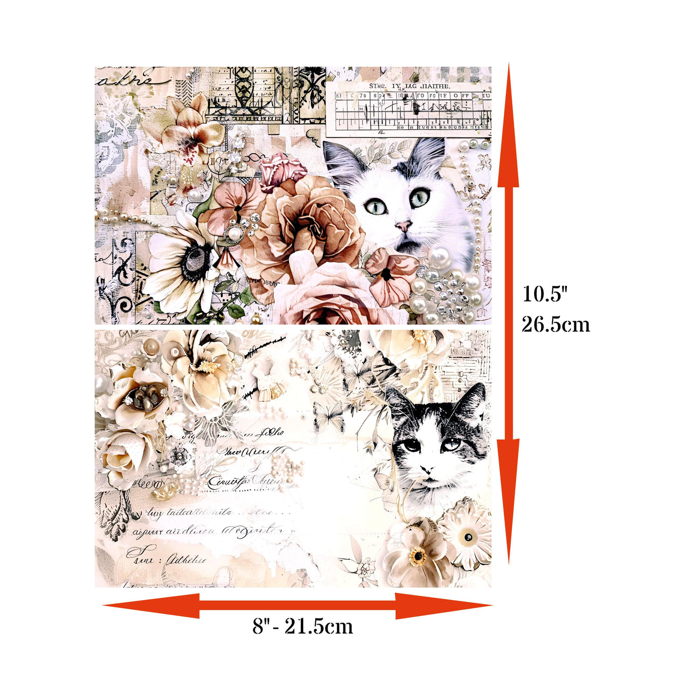 Decoupage Rice Papers - 6 Pieces | 6 Unique Designs | Versatile Decoupage Designs for Art Projects & Crafting by CRAFT KREATIVELY