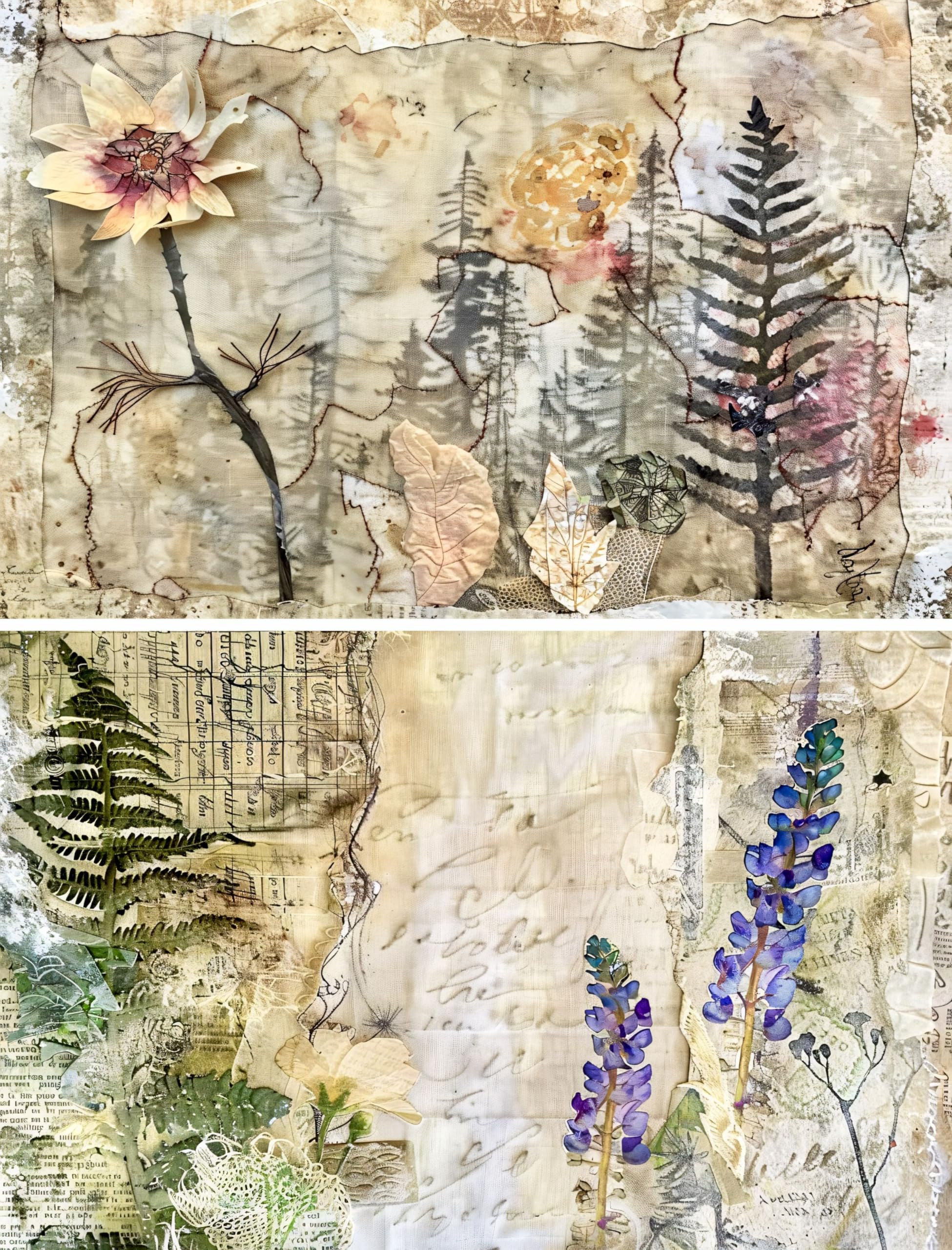 Decoupage Rice Papers - 6 Pieces | 6 Unique Designs | Versatile Decoupage Designs for Art Projects & Crafting by CRAFT KREATIVELY