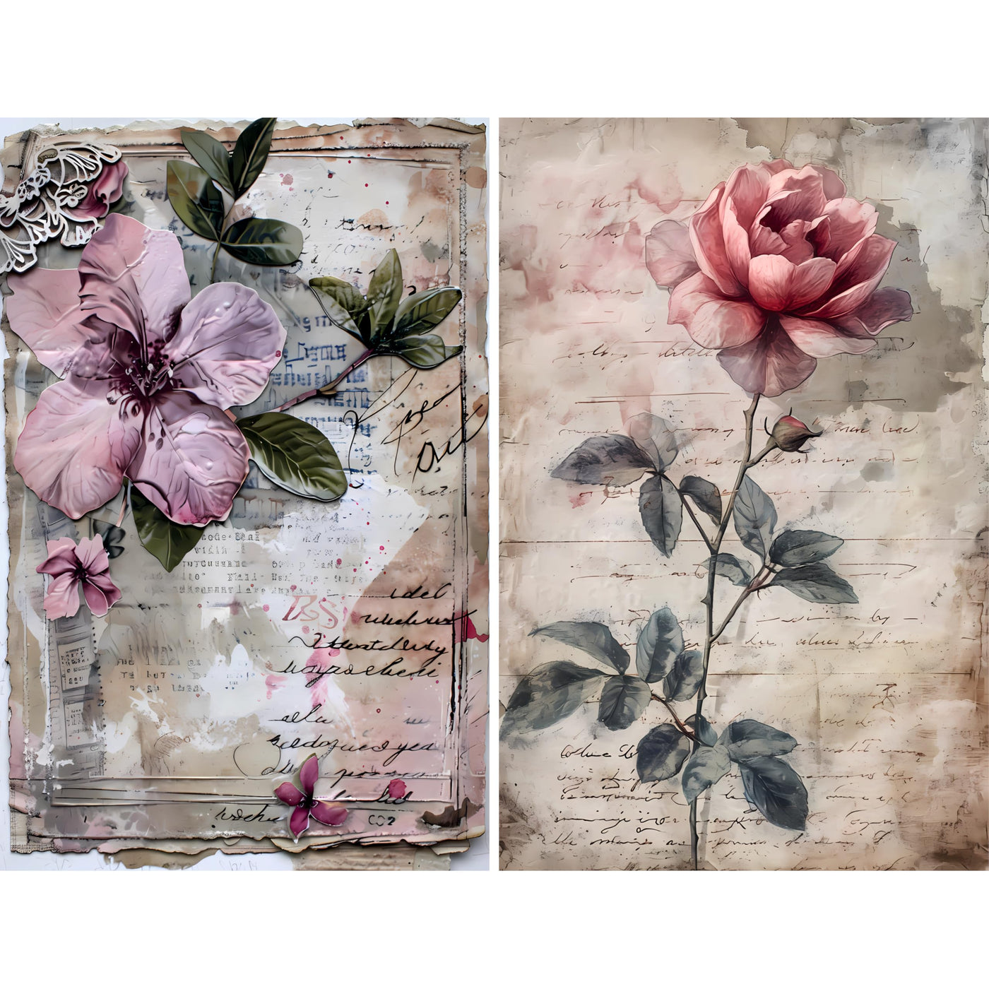 Decoupage Rice Paper, 20 x 26.5cm (6 Sheets) – 6x Decoupage Papers for Collage, Mixed Media, Card Making & Crafts, Decoupage by CRAFT KREATIVELY