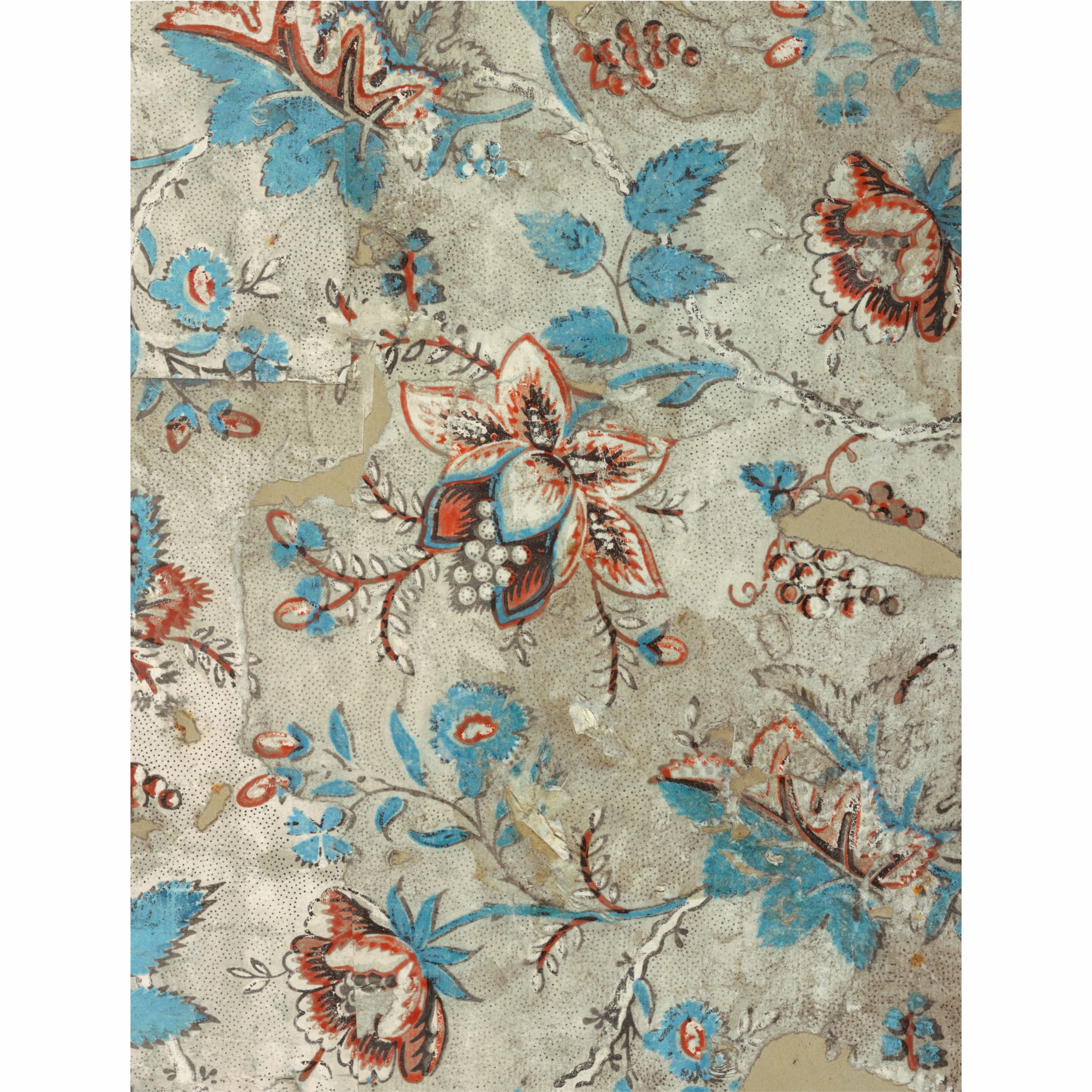 Distressed Wallpaper Rice Paper, 20.32 x 26.67 cm - 6 x Different Printed Mulberry Paper Images 30gsm Visible Fibres for Decoupage Crafts Mixed Media Collage Art