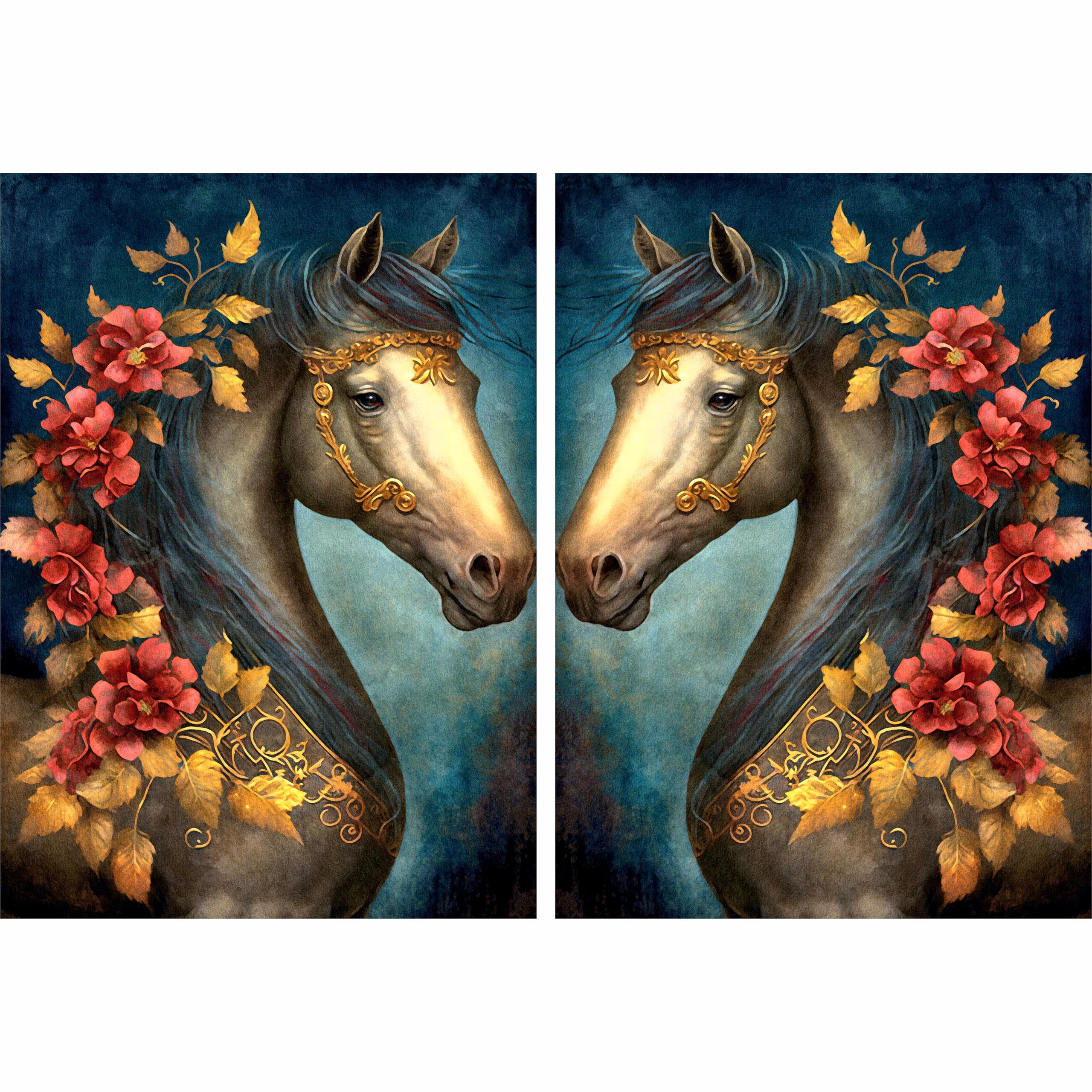 Decoupage Rice Paper (2 pc) - Pairs for Decoupage, Posters, Furniture, and Craft Projects by CRAFT KREATIVELY
