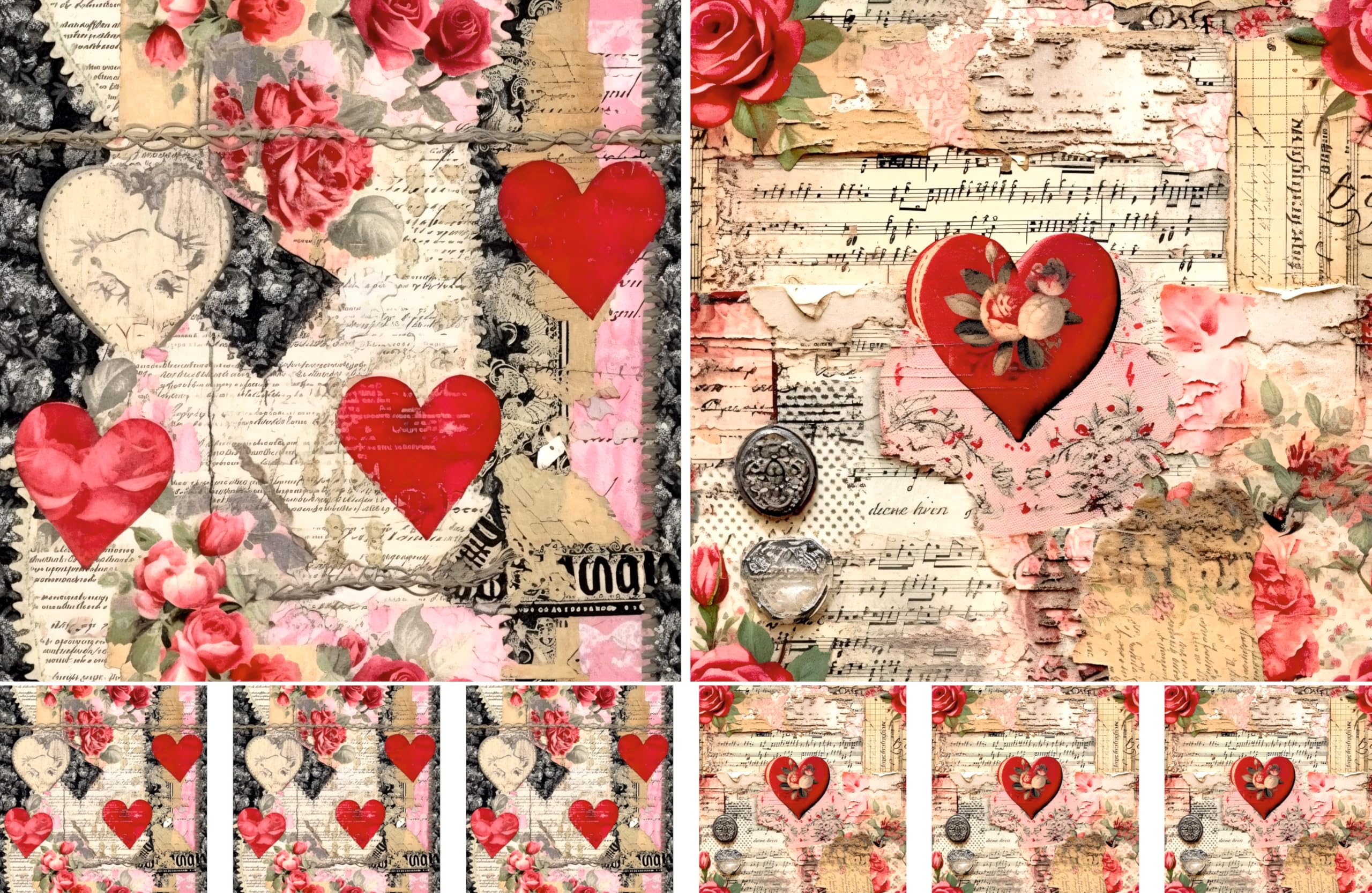 Decoupage Rice Papers - 4 Sheets | 8 Unique Designs | Versatile Christmas Designs for Art Projects & Crafting by CRAFT KREATIVELY