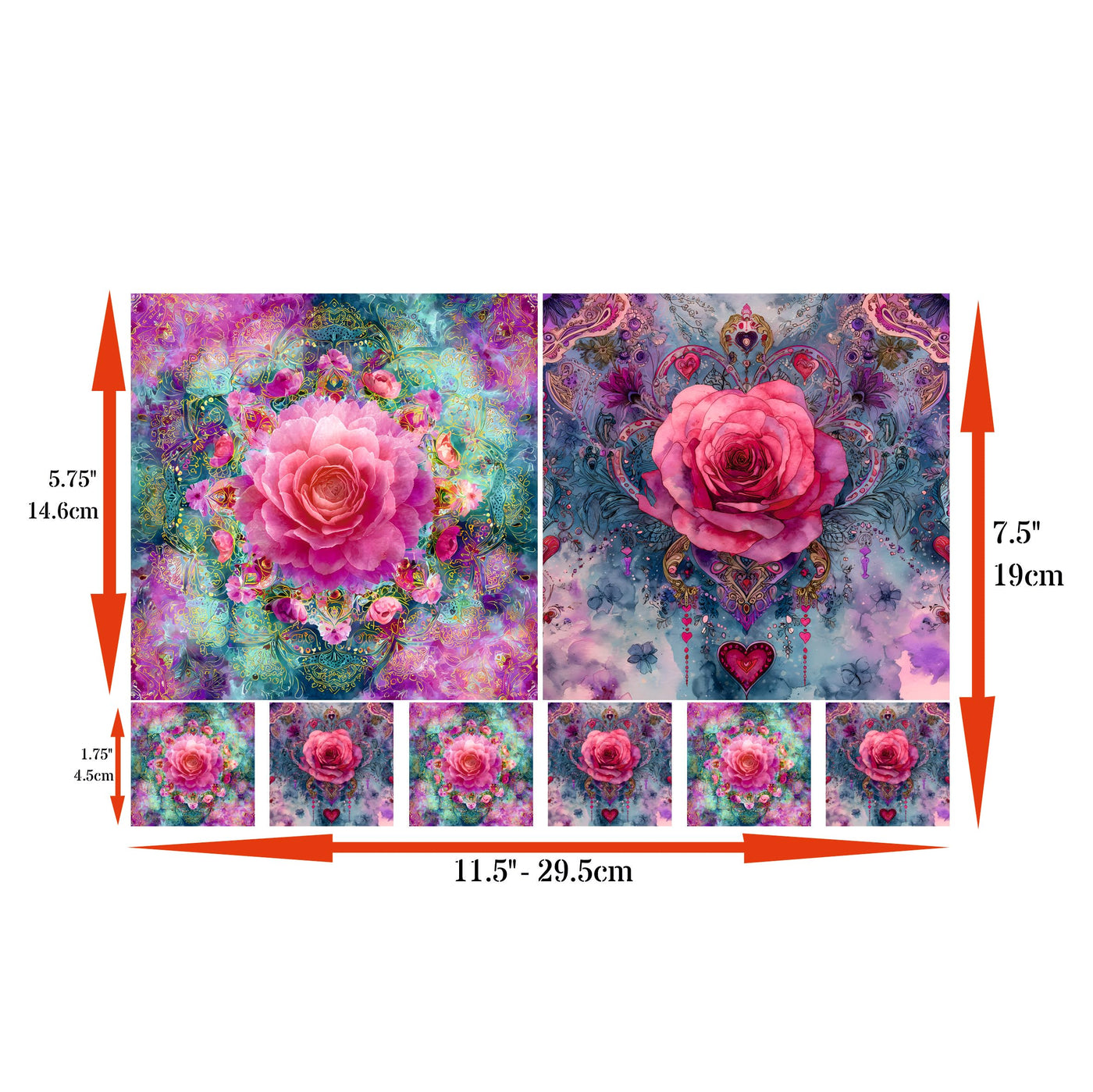 Decoupage Rice Papers - 4 Sheets | 8 Unique Designs | Versatile Christmas Designs for Art Projects & Crafting by CRAFT KREATIVELY