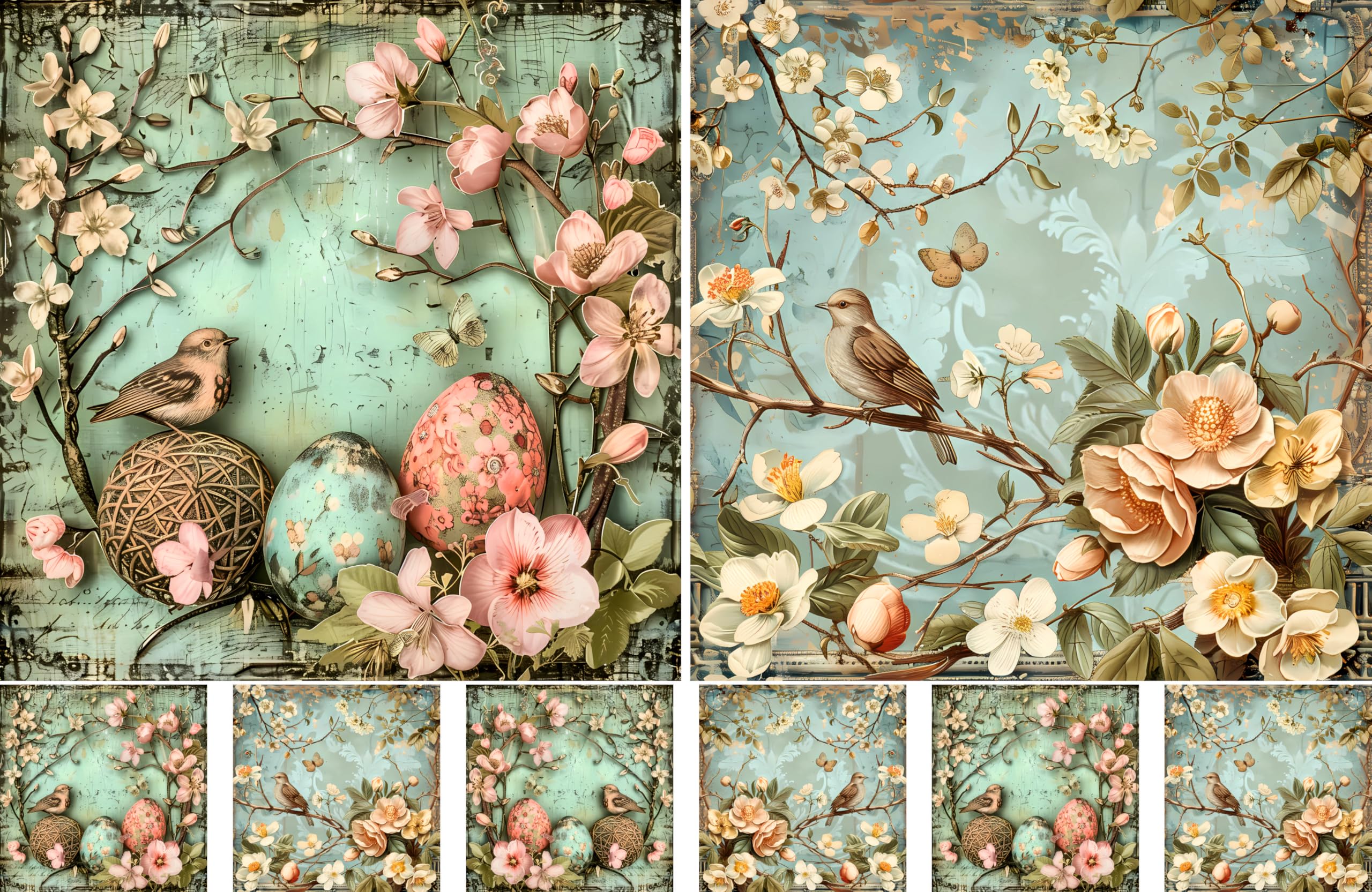 Decoupage Rice Papers - 4 Pages | 8 Unique Designs | Versatile Christmas Designs for Art Projects & Crafting by CRAFT KREATIVELY