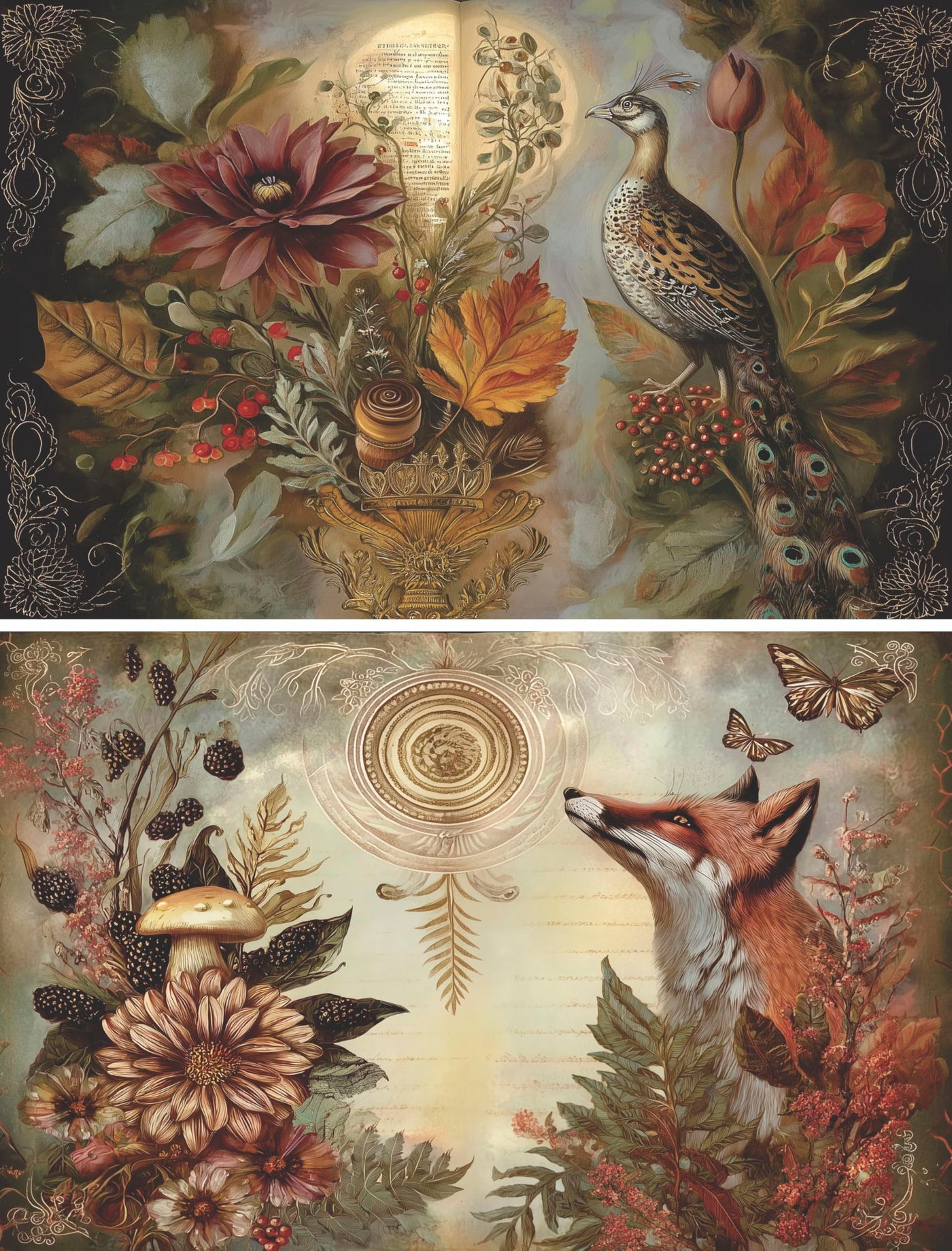 Decoupage Rice Papers - 6 Pieces | 6 Unique Designs | Versatile Decoupage Designs for Art Projects & Crafting by CRAFT KREATIVELY