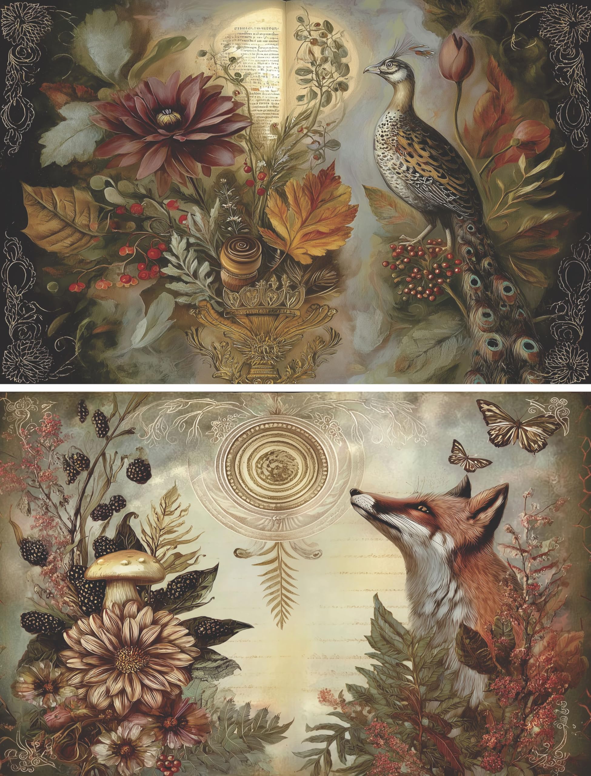 Decoupage Rice Papers - 6 Pieces | 6 Unique Designs | Versatile Decoupage Designs for Art Projects & Crafting by CRAFT KREATIVELY