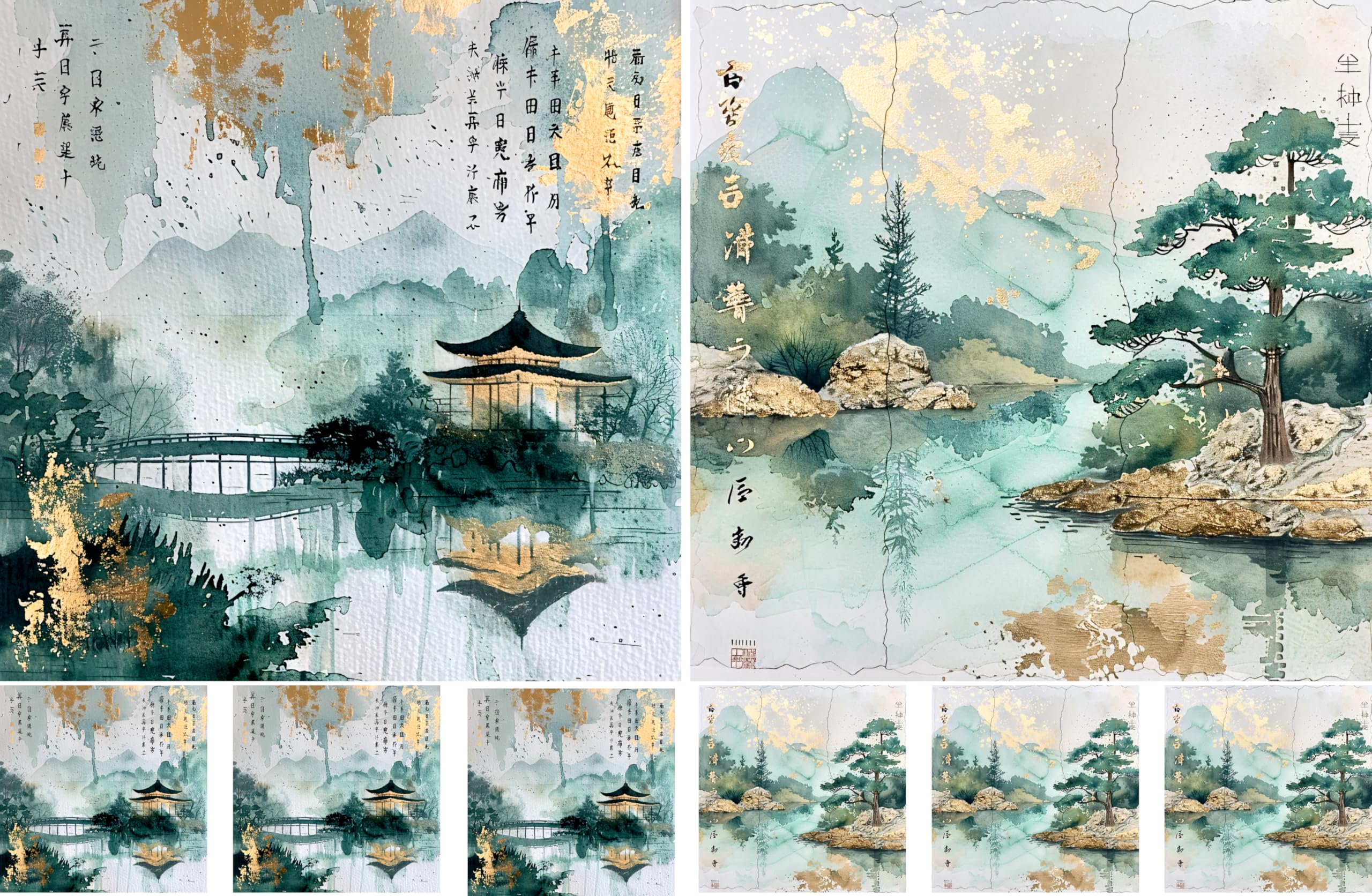 Decoupage Rice Paper, 8 x 10.5” (A4) – 9 Pages – 18 Coordinated Designs – Premium 30gsm Craft Paper for Furniture, Scrapbooking & DIY Décor by Craft Kreatively