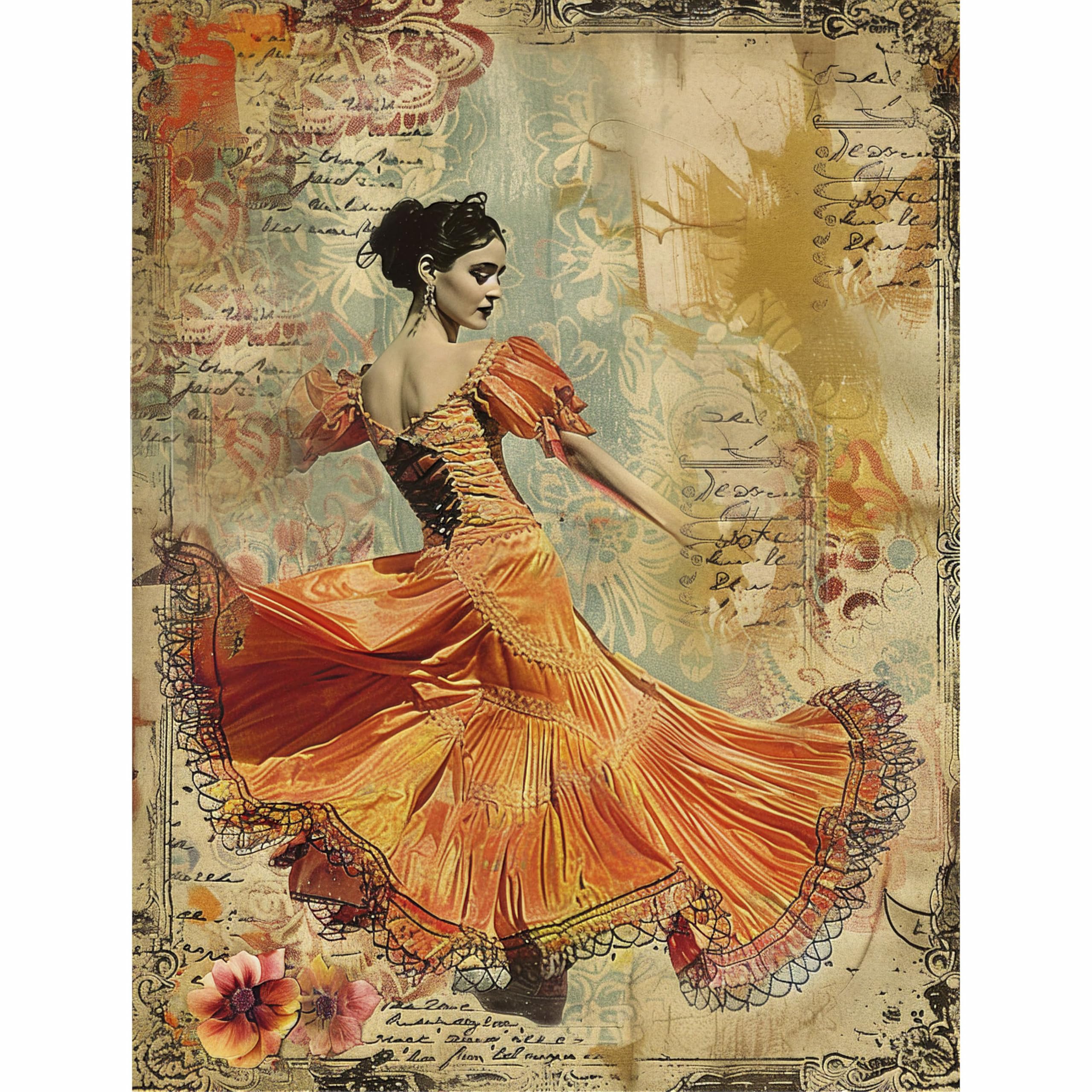 Decoupage Rice Paper, 20 x 26.5cm (6 Sheets) – 6x Decoupage Ballet Papers for Collage, Mixed Media, Card Making & Crafts, Decoupage by CRAFT KREATIVELY