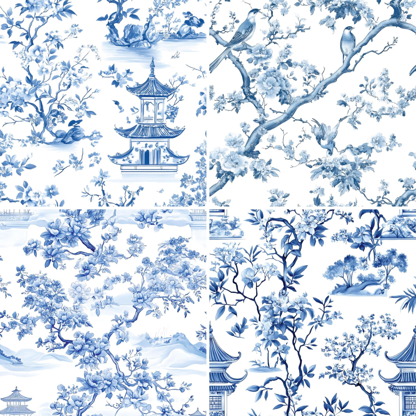 Decoupage Rice Paper (2 pc) - 8x Decoupage Toile de Jouy Designs for Collage, Card Making & Crafts, Decoupage by CRAFT KREATIVELY
