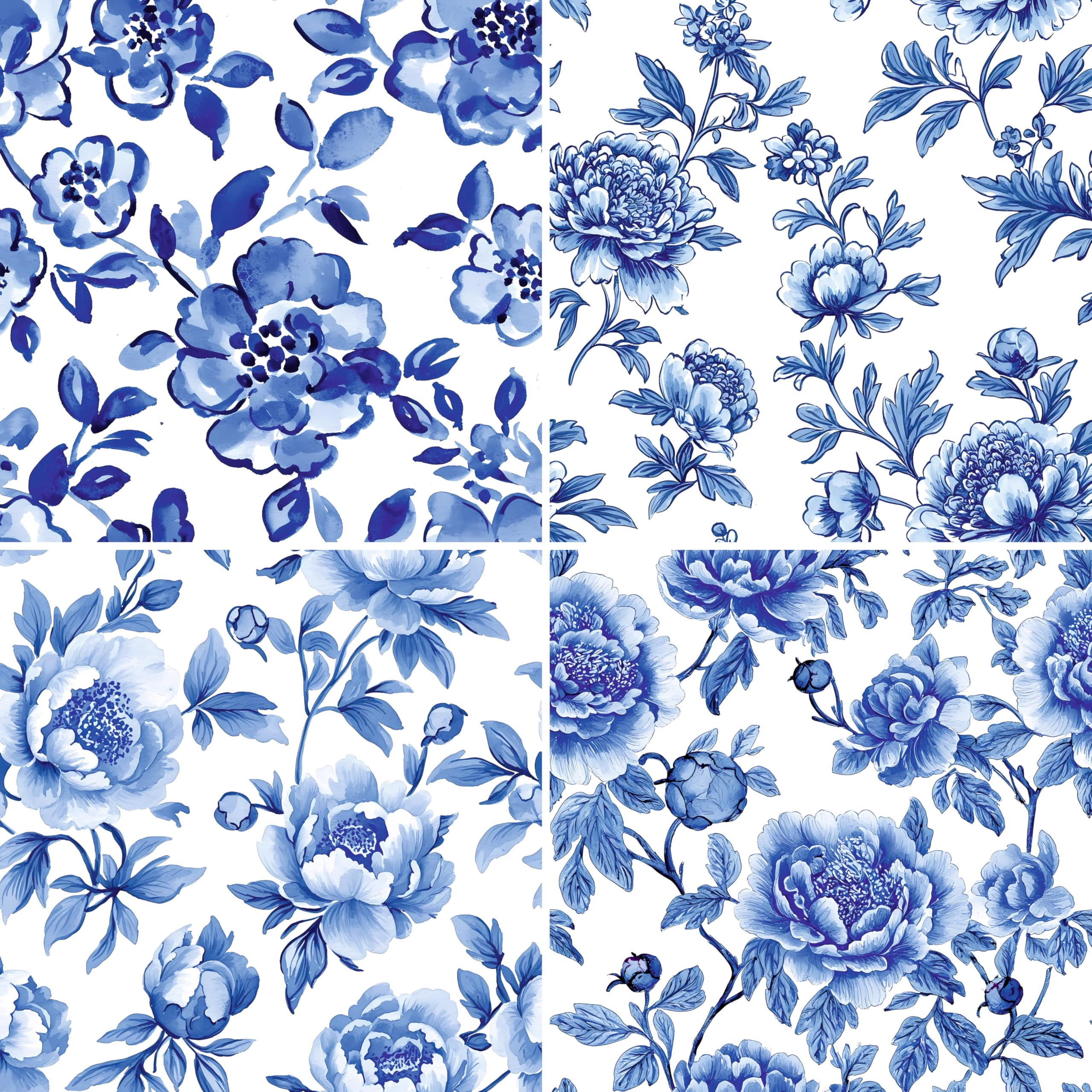 Decoupage Rice Paper (2 pc) - 8x Decoupage Toile de Jouy Designs for Collage, Card Making & Crafts, Decoupage by CRAFT KREATIVELY