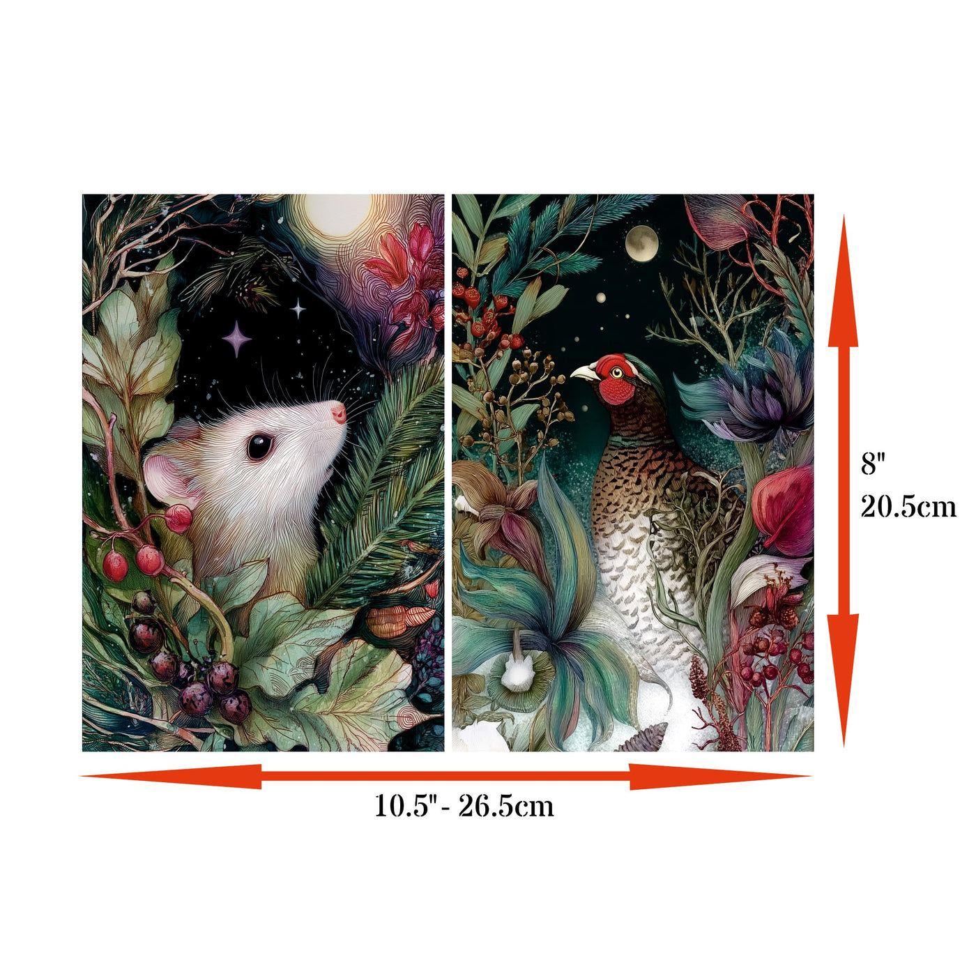 Decoupage Rice Papers - 6 Pieces | 6 Unique Designs | Versatile Decoupage Designs for Art Projects & Crafting by CRAFT KREATIVELY