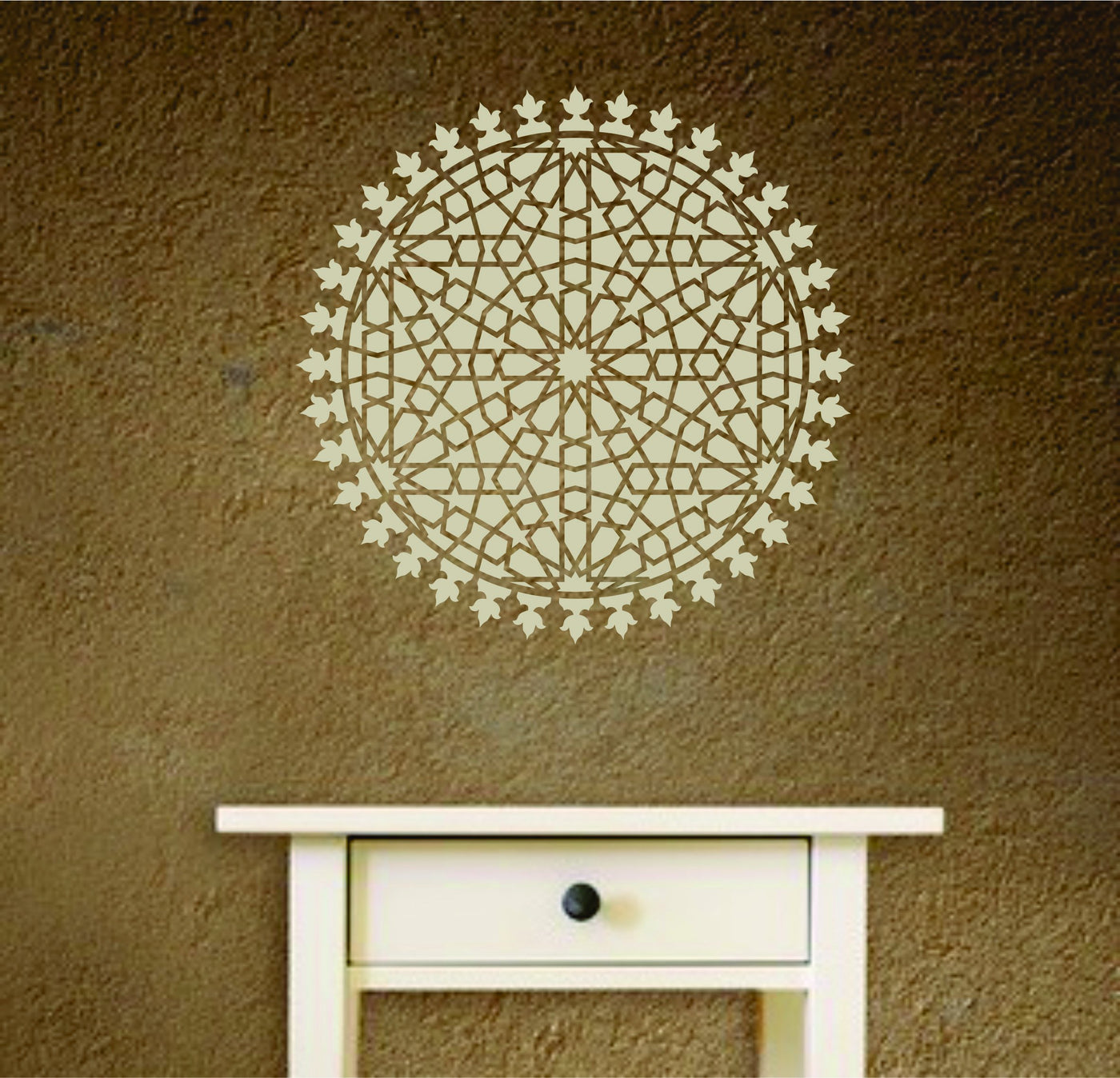 Islamic Geometric Stencil - 25.5 x 25.5cm (M) - Reusable Sacred Geometry Mandala Wall Stencil Template