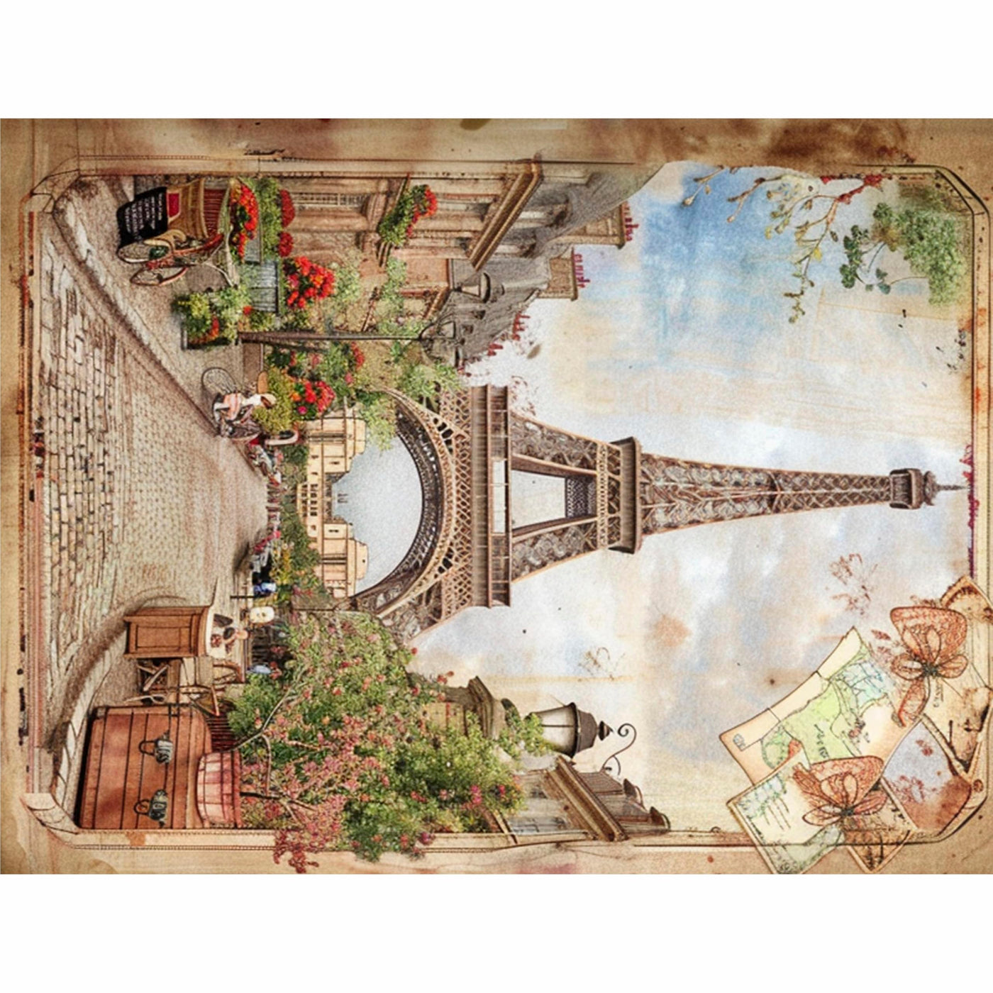 Decoupage Rice Paper, 20 x 26.5cm(6 Sheets) – 6x Decoupage Papers for Collage, Mixed Media, Card Making & Crafts, Decoupage by CRAFT KREATIVELY