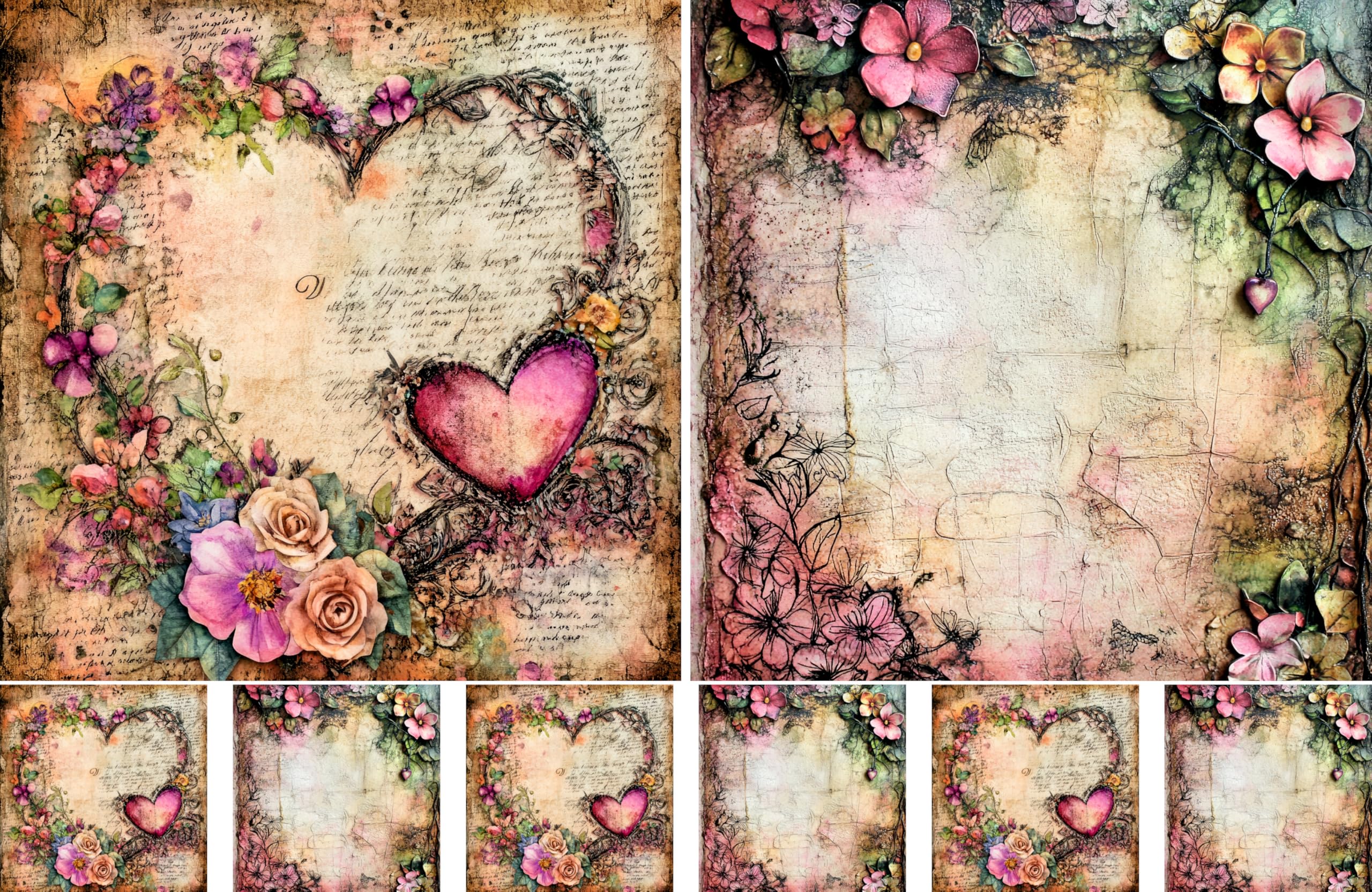 Decoupage Rice Papers - 4 Sheets | 8 Unique Designs | Versatile Christmas Designs for Art Projects & Crafting by CRAFT KREATIVELY