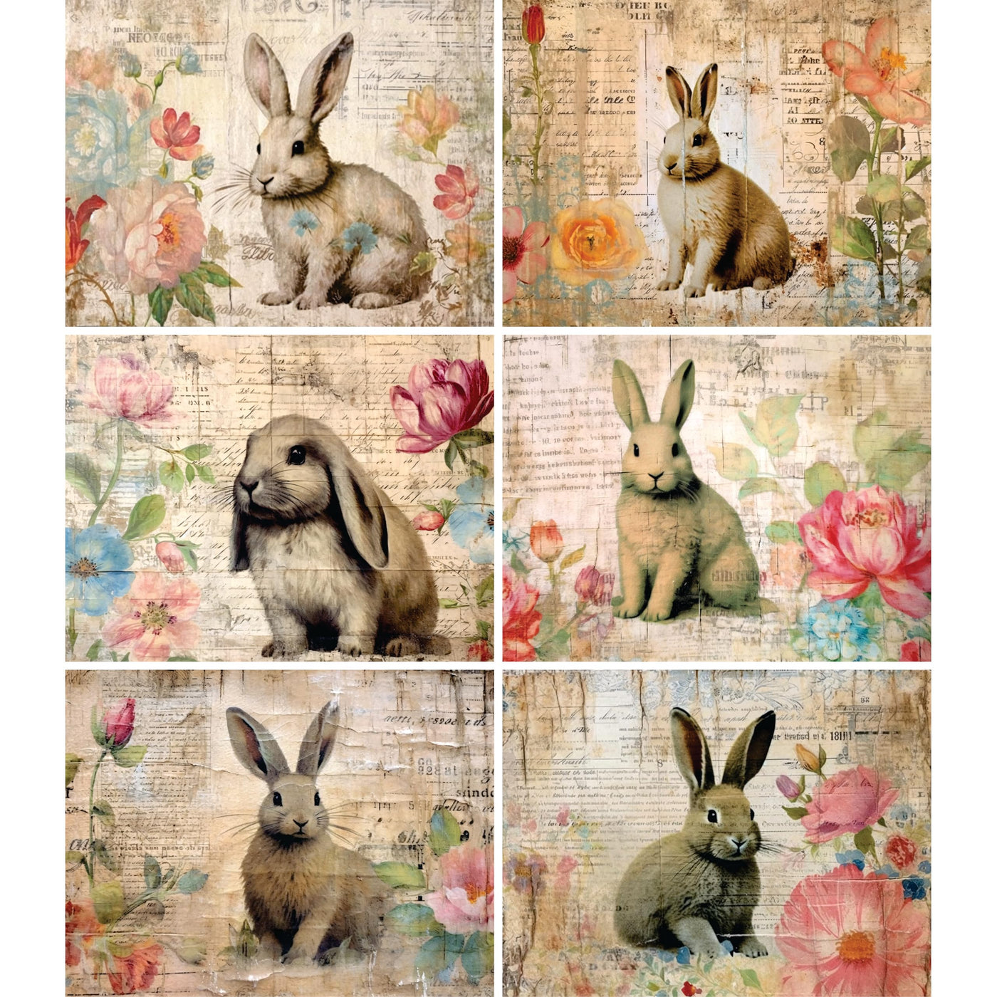 Decoupage Rice Papers - 6 Pieces | 6 Unique Designs | Versatile Decoupage Designs for Art Projects & Crafting by CRAFT KREATIVELY