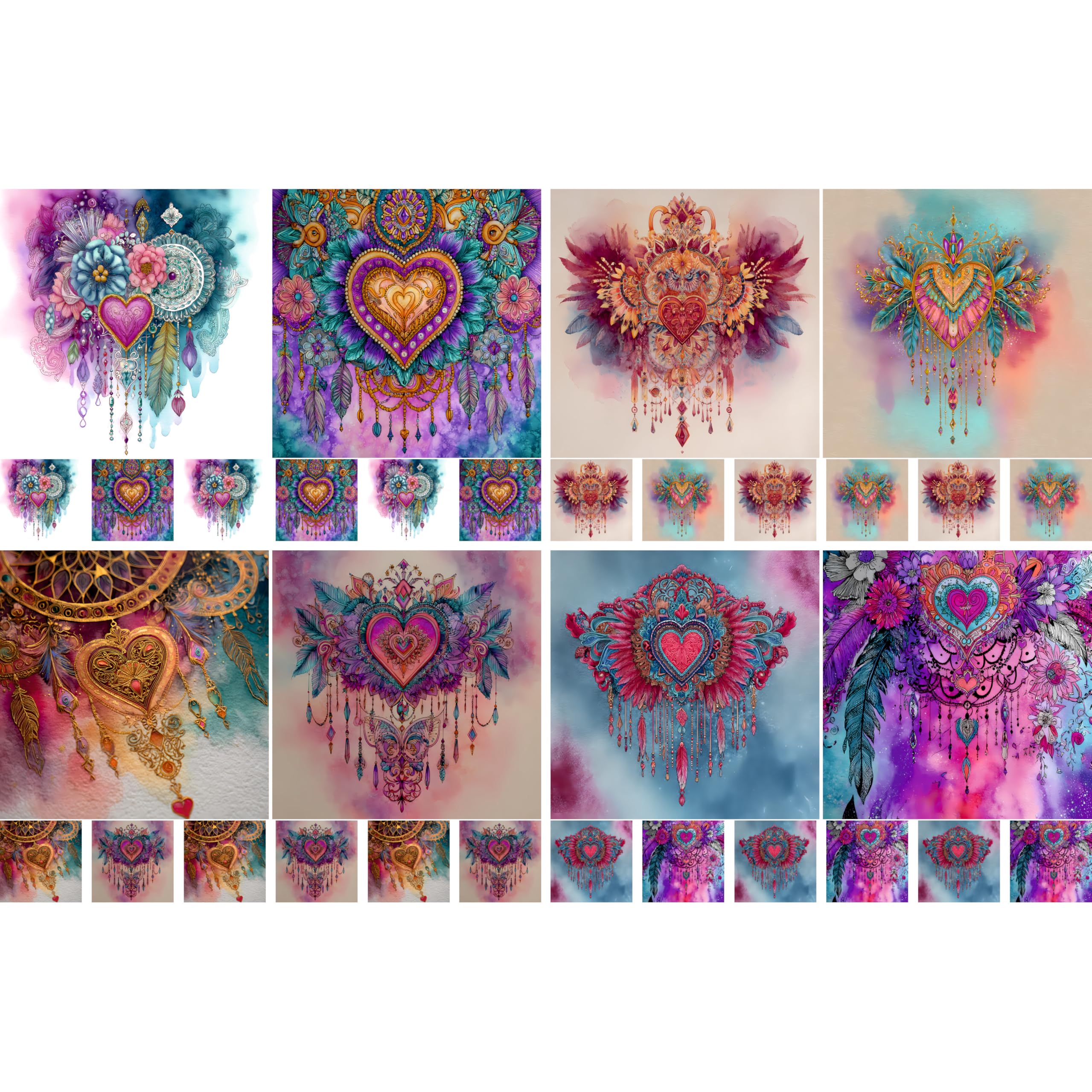 Decoupage Rice Papers - 4 Sheets | 8 Unique Designs | Versatile Christmas Designs for Art Projects & Crafting by CRAFT KREATIVELY