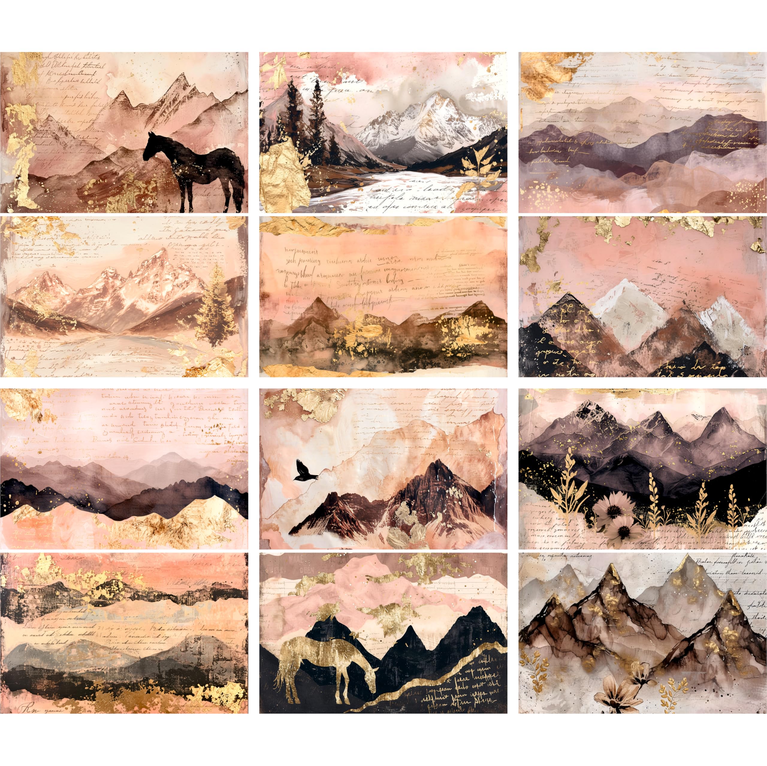 Decoupage Rice Papers - 6 Pieces | 6 Unique Designs | Versatile Decoupage Designs for Art Projects & Crafting by CRAFT KREATIVELY