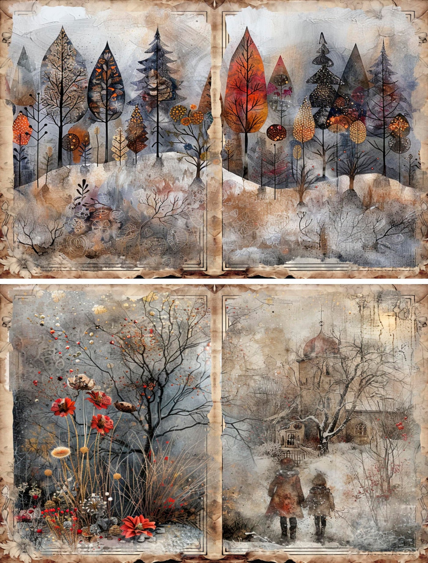 Decoupage Rice Papers - 6 Pieces | 6 Unique Designs | Versatile Decoupage Designs for Art Projects & Crafting by CRAFT KREATIVELY