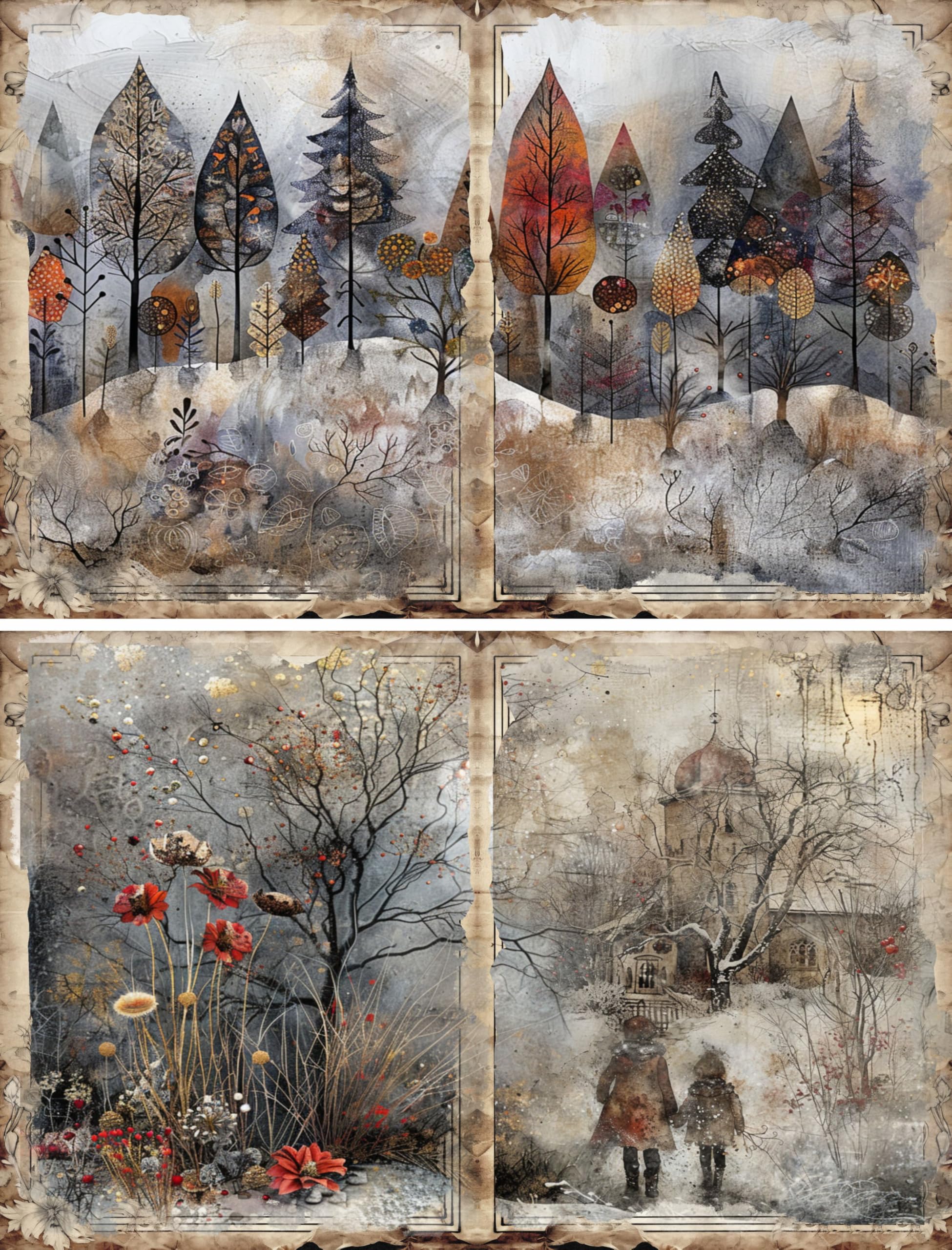 Decoupage Rice Papers - 6 Pieces | 6 Unique Designs | Versatile Decoupage Designs for Art Projects & Crafting by CRAFT KREATIVELY