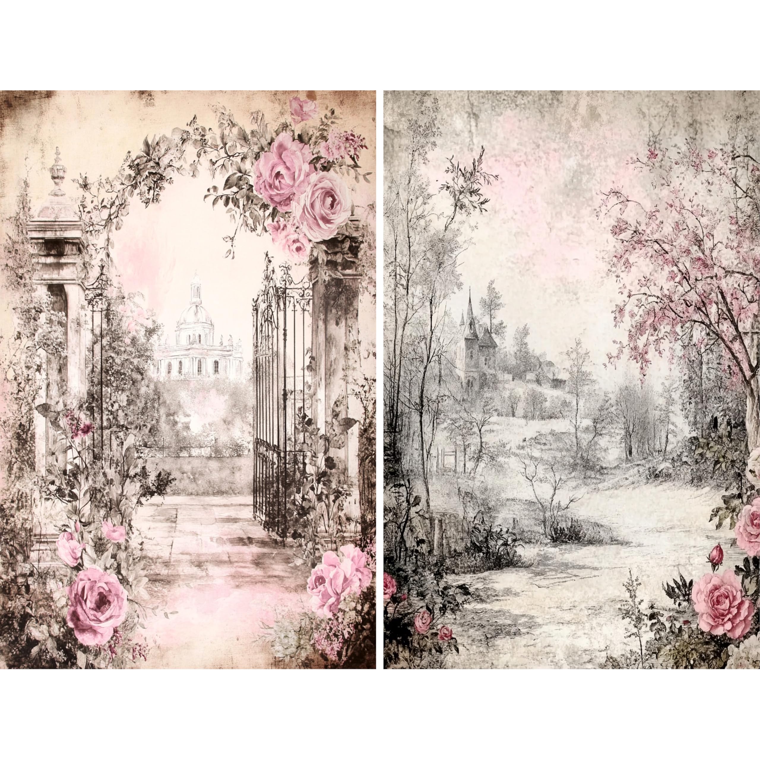 Decoupage Rice Paper, 20 x 26.5cm (6 Sheets) – 6x Decoupage Papers for Collage, Mixed Media, Card Making & Crafts, Decoupage by CRAFT KREATIVELY