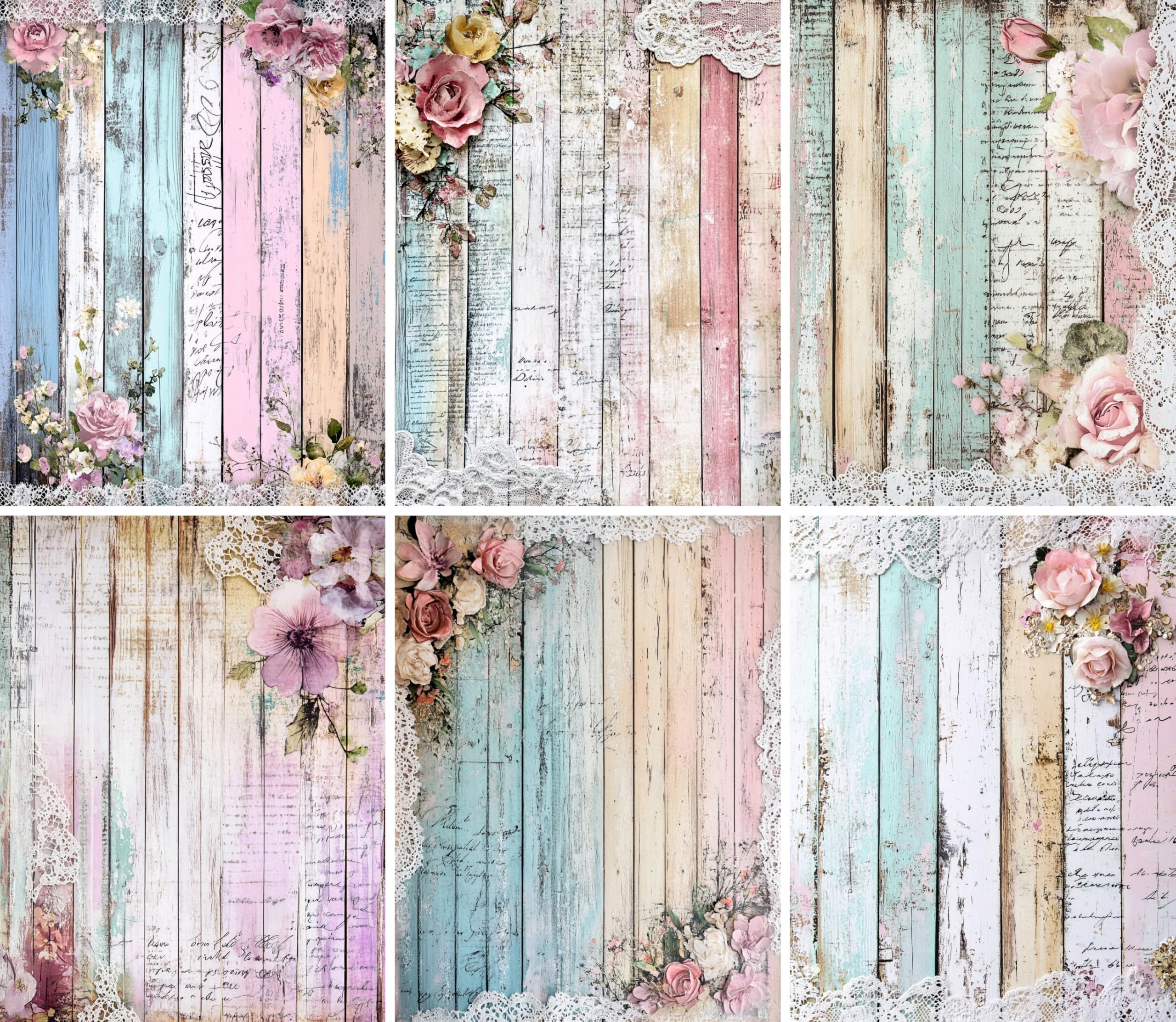 Decoupage Rice Paper, 20 x 26.5cm(6 Sheets) – 6x Decoupage Papers for Collage, Mixed Media, Card Making & Crafts, Decoupage by CRAFT KREATIVELY