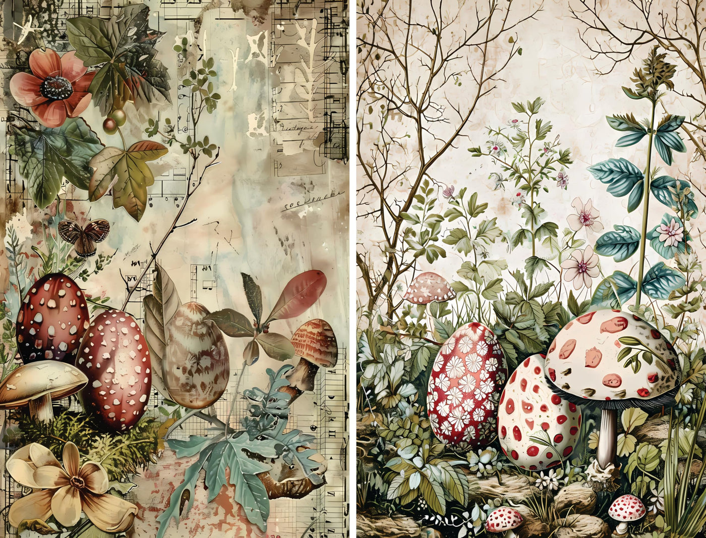 Decoupage Rice Papers - 6 Pieces | 12 Unique Designs | Versatile Decoupage Designs for Art Projects & Crafting by CRAFT KREATIVELY