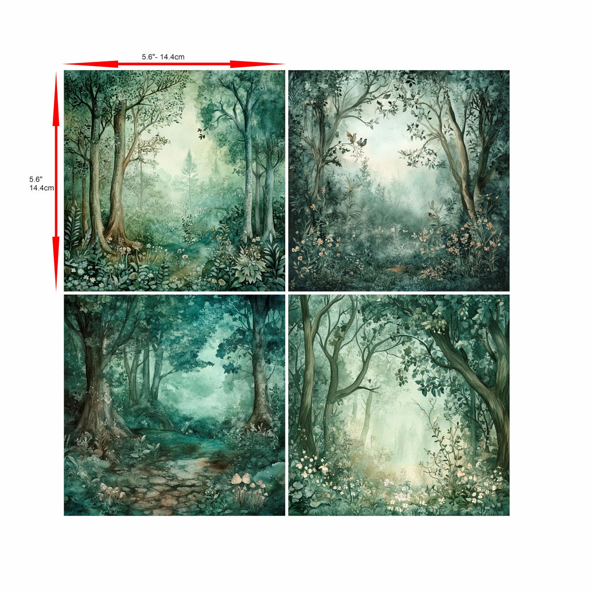 Scenic Rice Papers – Decoupage Paper 8x Designs for Collage, Mixed Media, Card Making & Crafts, Decoupage by CRAFT KREATIVELY