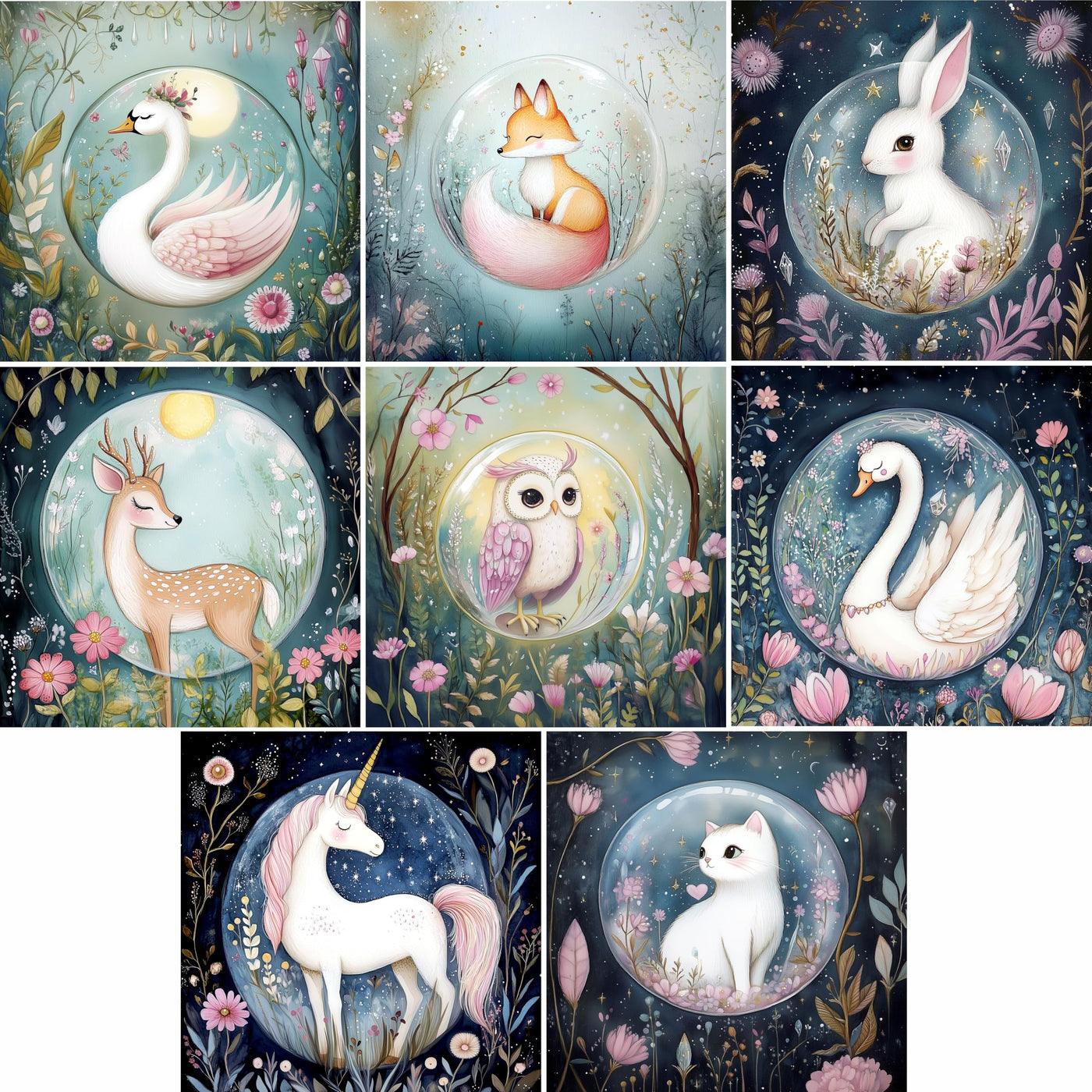 Animal Squares Rice Papers, 29 x 29cm (2 Sheets) – Decoupage Paper 8x Designs for Collage, Mixed Media, Card Making & Crafts, Decoupage by CRAFT KREATIVELY