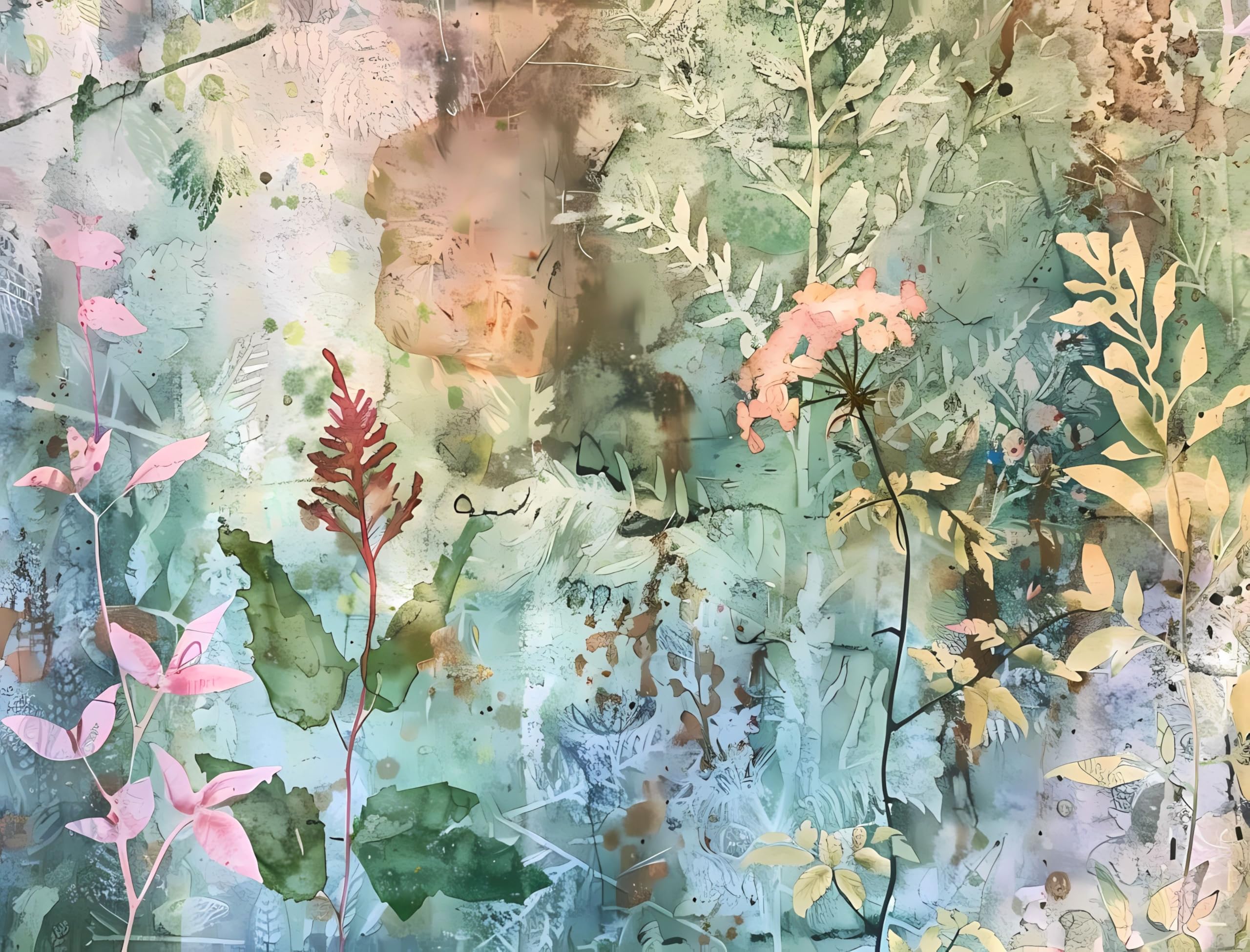 Abstract Flora Rice Papers – Decoupage Paper 6x Designs for Collage, Mixed Media, Card Making & Crafts, Decoupage by CRAFT KREATIVELY