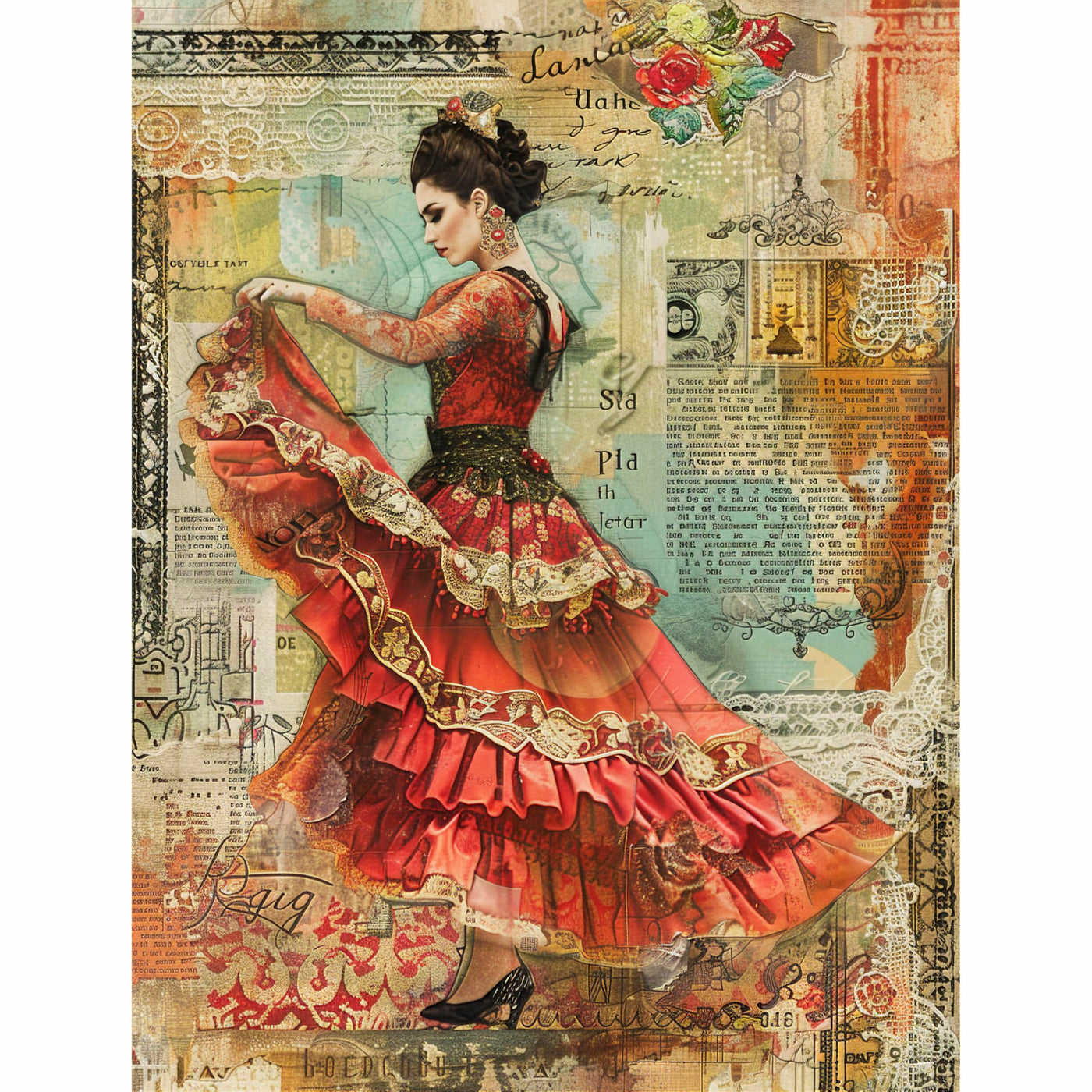 Decoupage Rice Paper, 20 x 26.5cm (6 Sheets) – 6x Decoupage Ballet Papers for Collage, Mixed Media, Card Making & Crafts, Decoupage by CRAFT KREATIVELY