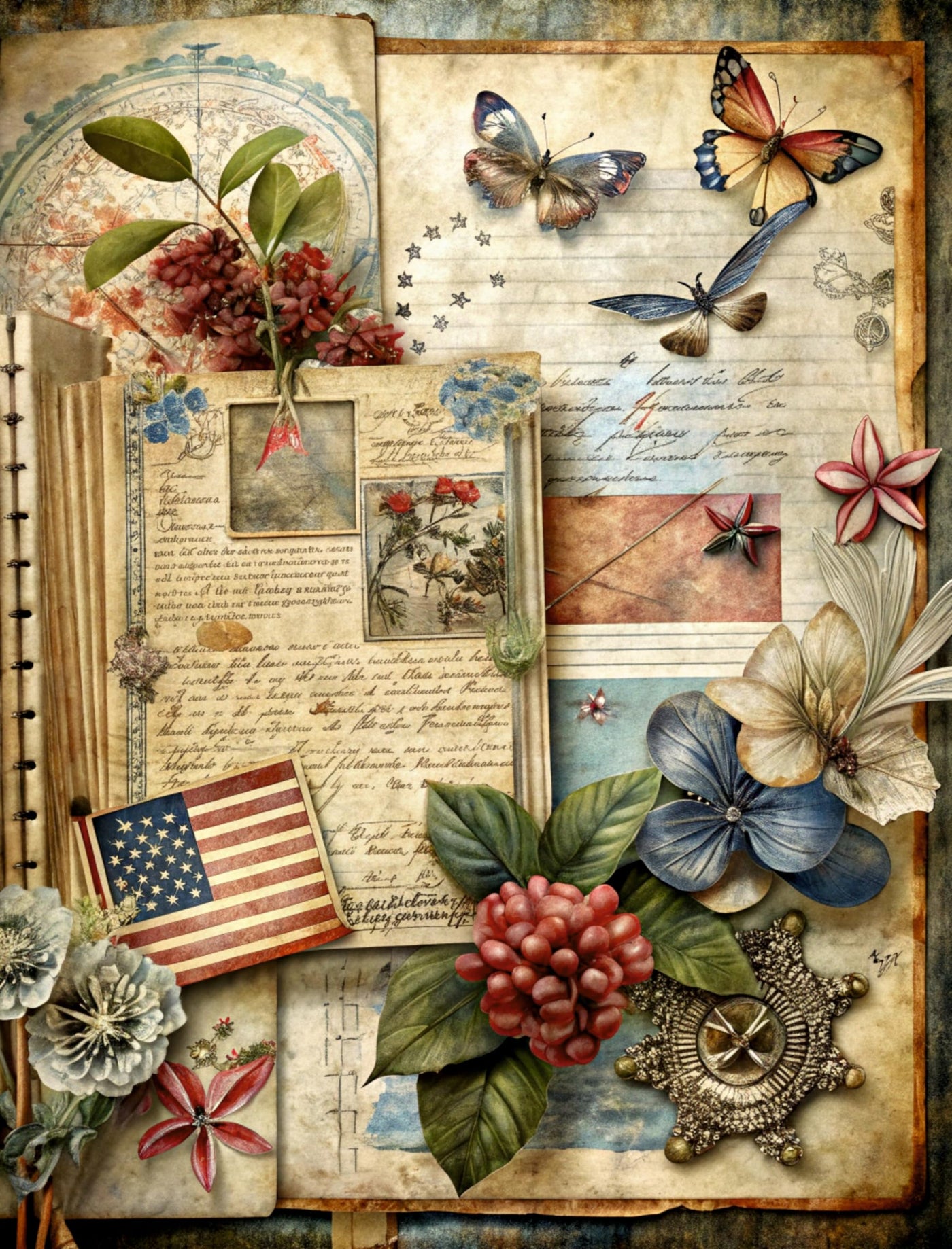 Decoupage Rice Papers - 6 Pieces | 6 Unique Designs | Versatile Decoupage Designs for Art Projects & Crafting by CRAFT KREATIVELY