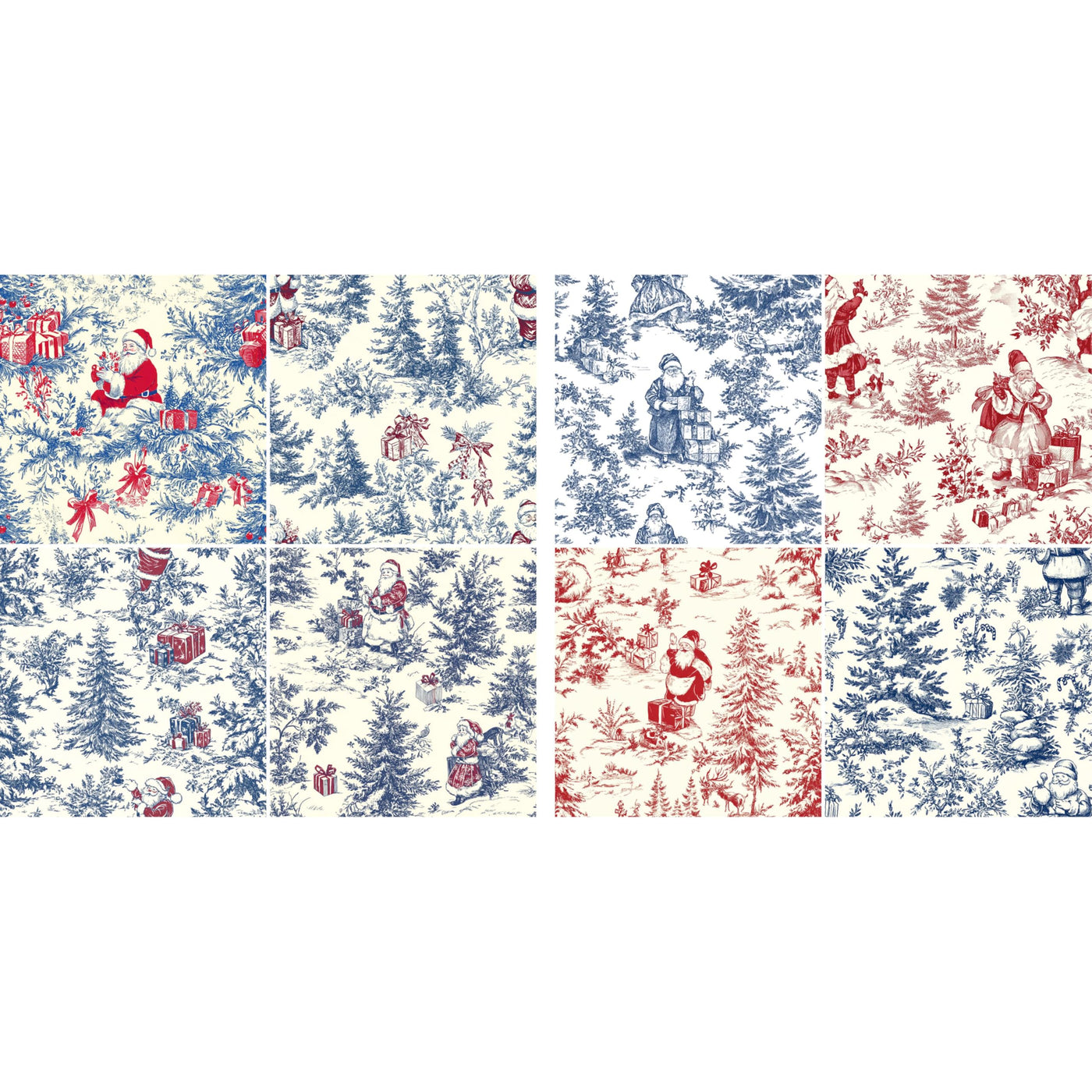 Decoupage Rice Paper (2 pc) - 8x Decoupage Toile de Jouy Designs for Collage, Card Making & Crafts, Decoupage by CRAFT KREATIVELY
