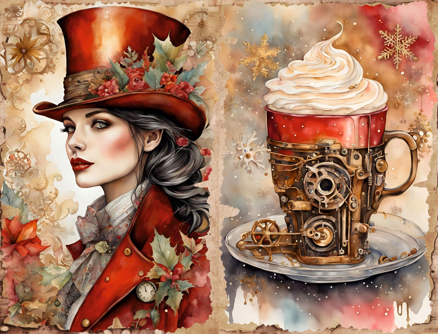 Decoupage Rice Papers - 6 Sheets | 6 Unique Designs | Versatile Christmas Designs for Art Projects & Crafting by CRAFT KREATIVELY