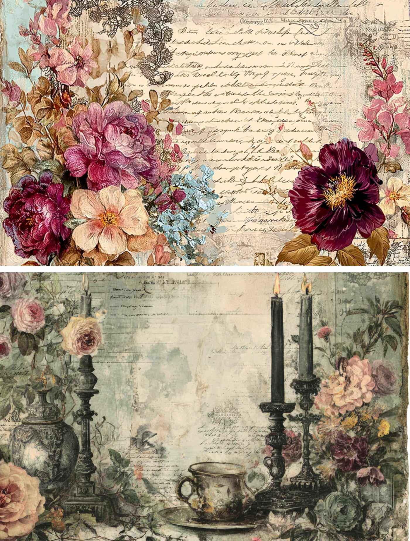 Decoupage Rice Papers - 6 Pieces | 6 Unique Designs | Versatile Decoupage Designs for Art Projects & Crafting by CRAFT KREATIVELY
