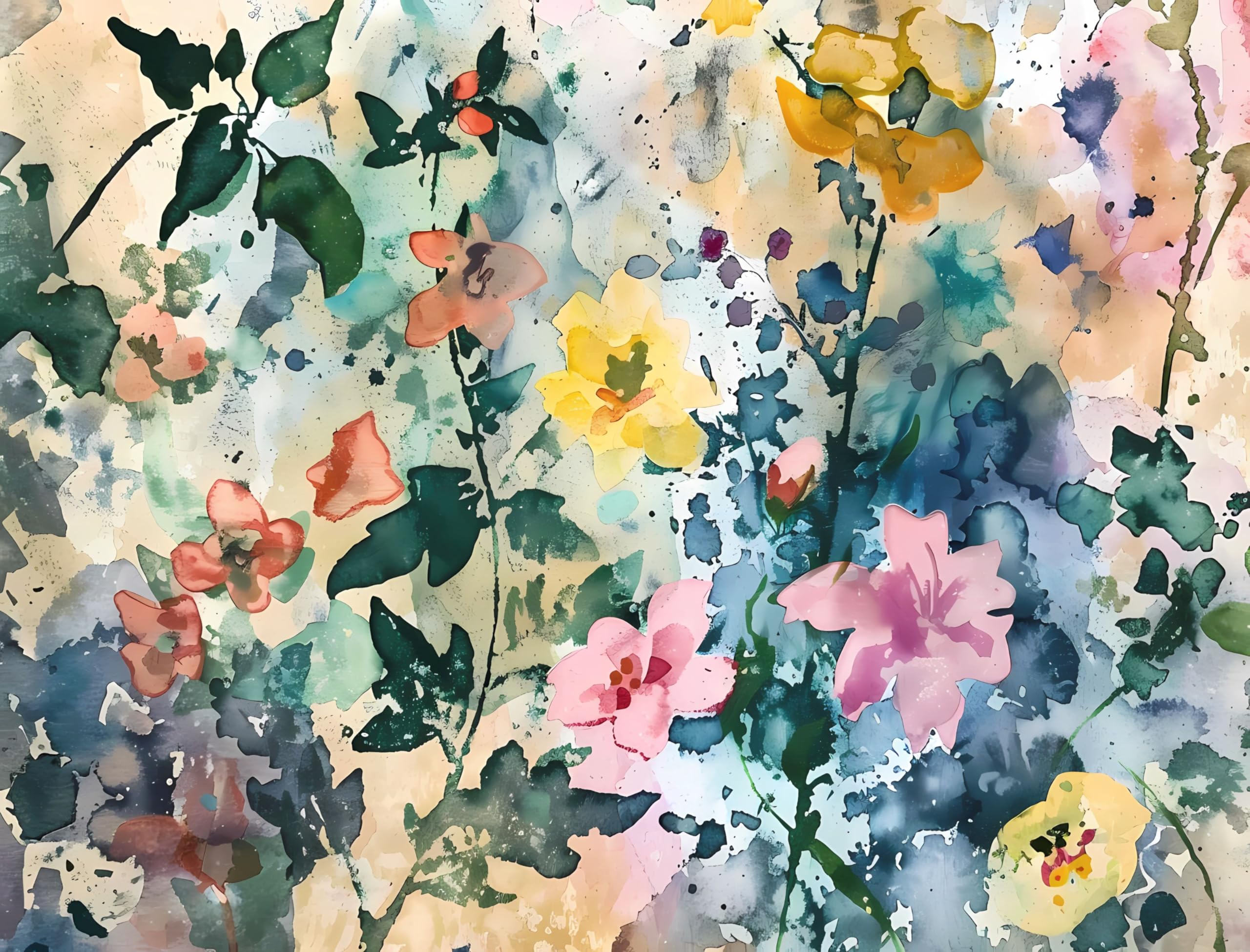 Abstract Flora Rice Papers – Decoupage Paper 6x Designs for Collage, Mixed Media, Card Making & Crafts, Decoupage by CRAFT KREATIVELY