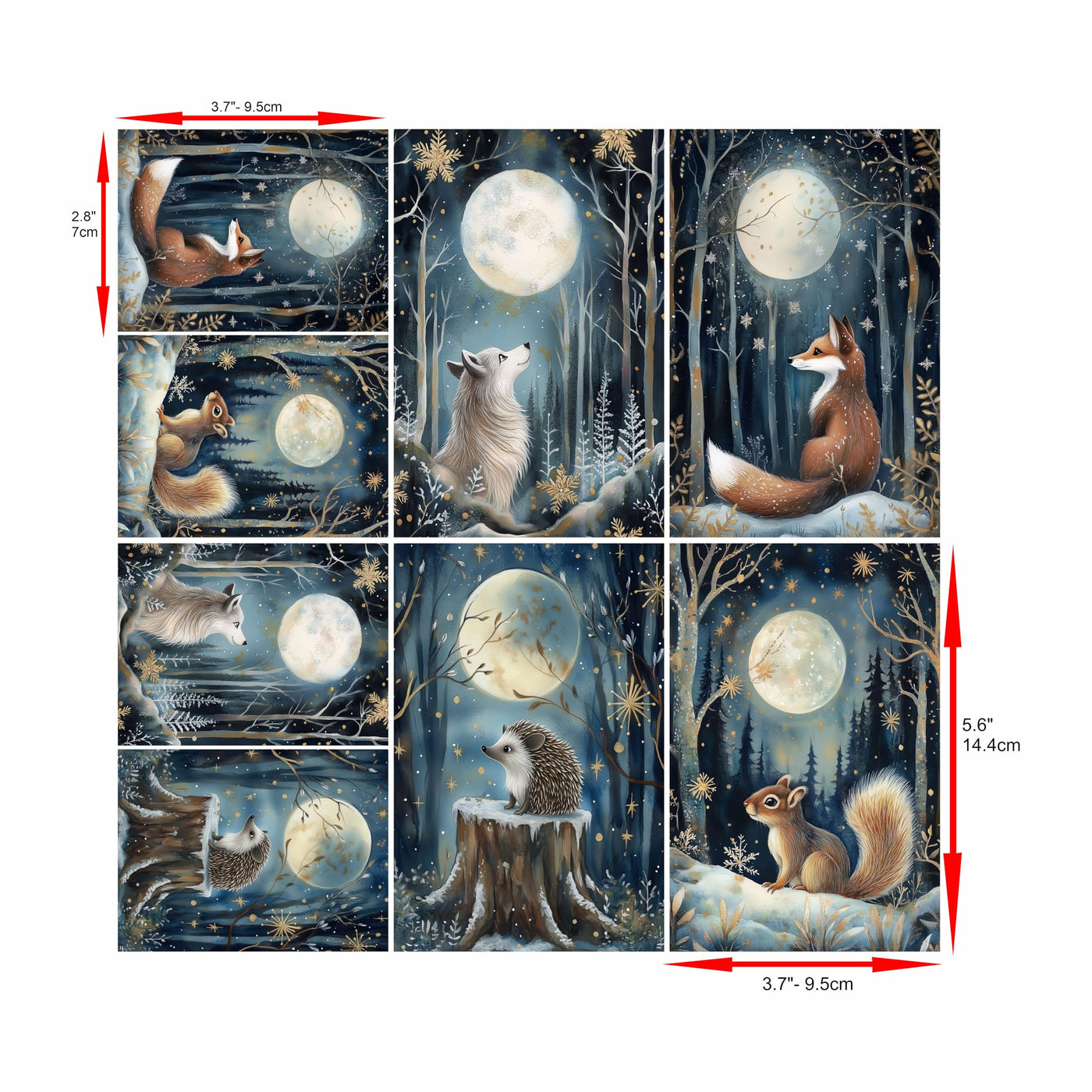 Animal Smalls Rice Papers – Decoupage Paper 16x Designs for Collage, Mixed Media, Card Making & Crafts, Decoupage by CRAFT KREATIVELY