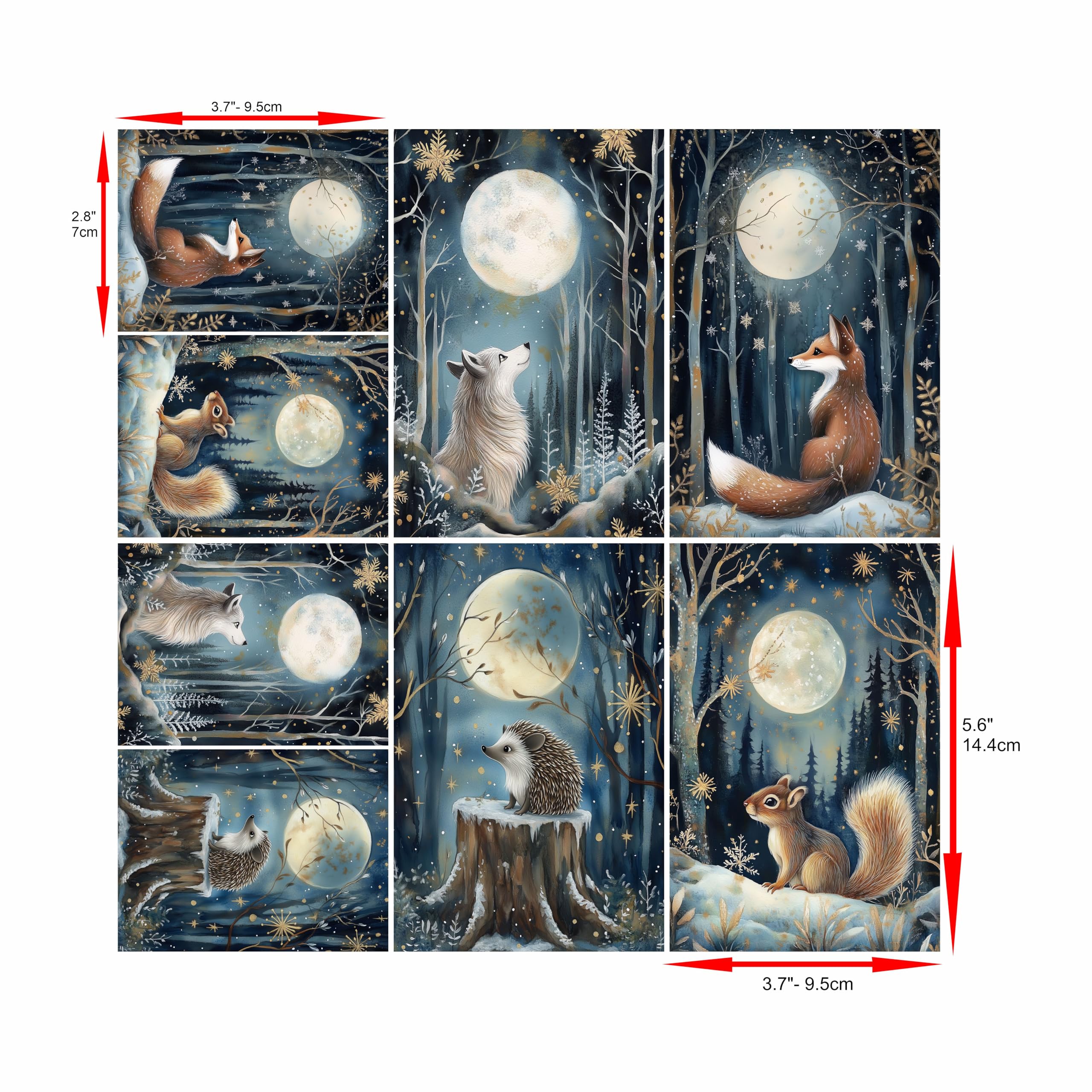 Animal Smalls Rice Papers – Decoupage Paper 16x Designs for Collage, Mixed Media, Card Making & Crafts, Decoupage by CRAFT KREATIVELY